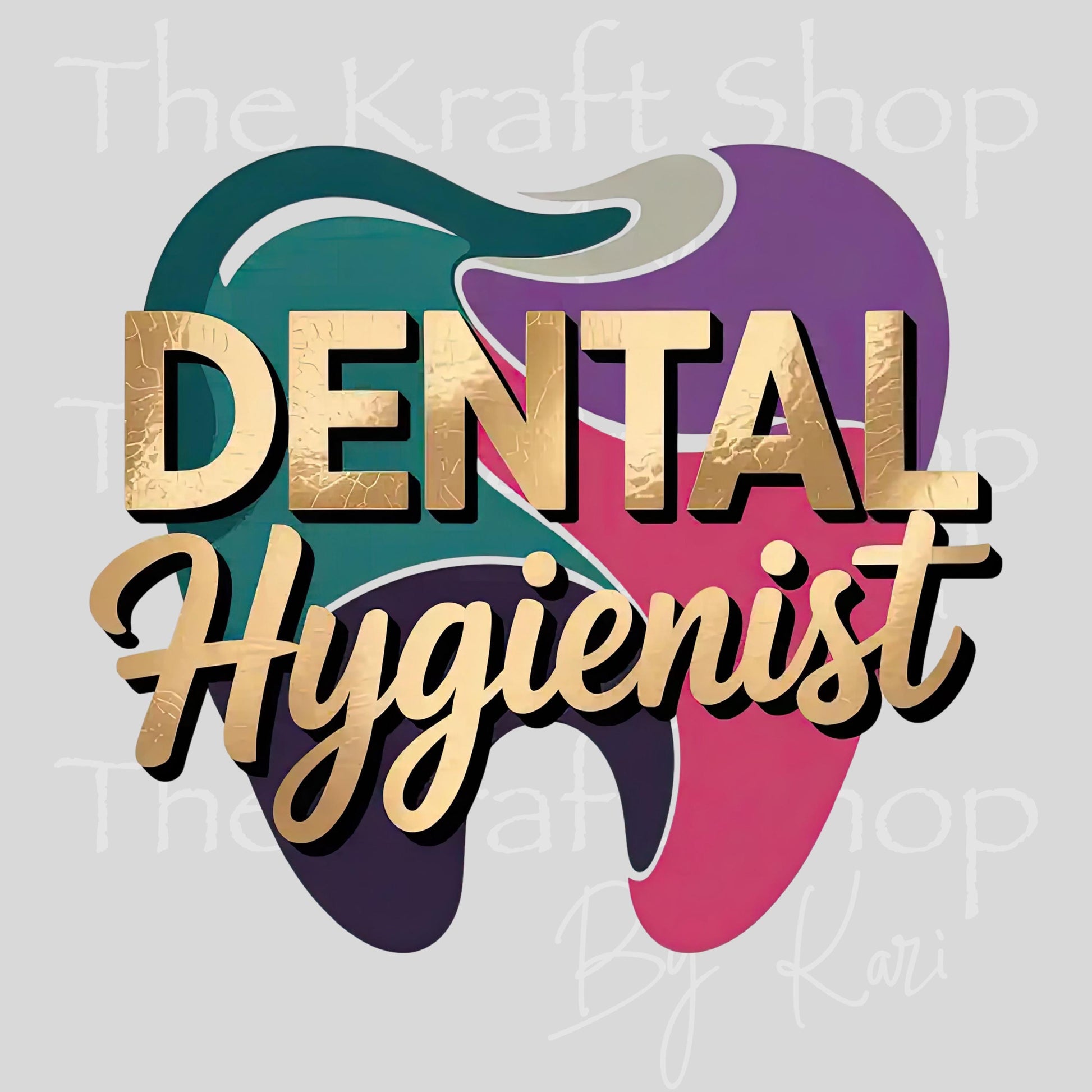 UV DTF Sticker prints. Dental Hygienist Tooth decal, permanent sticker. #4607