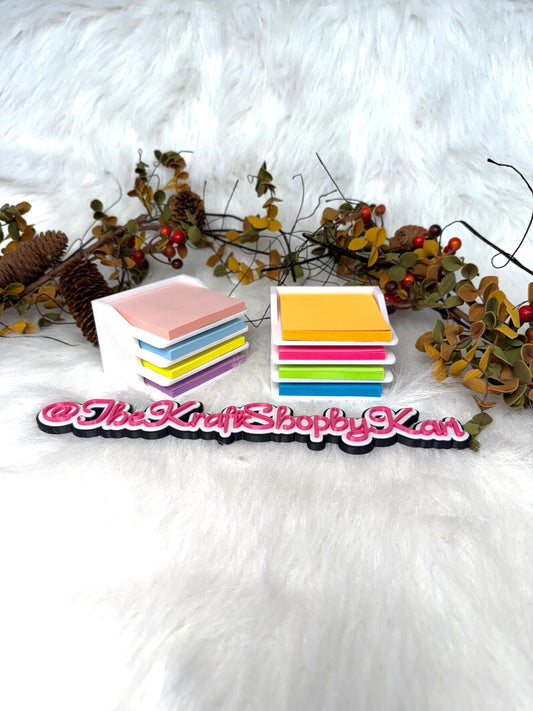 3D stick note holder for office desk decoration. Ready to ship.