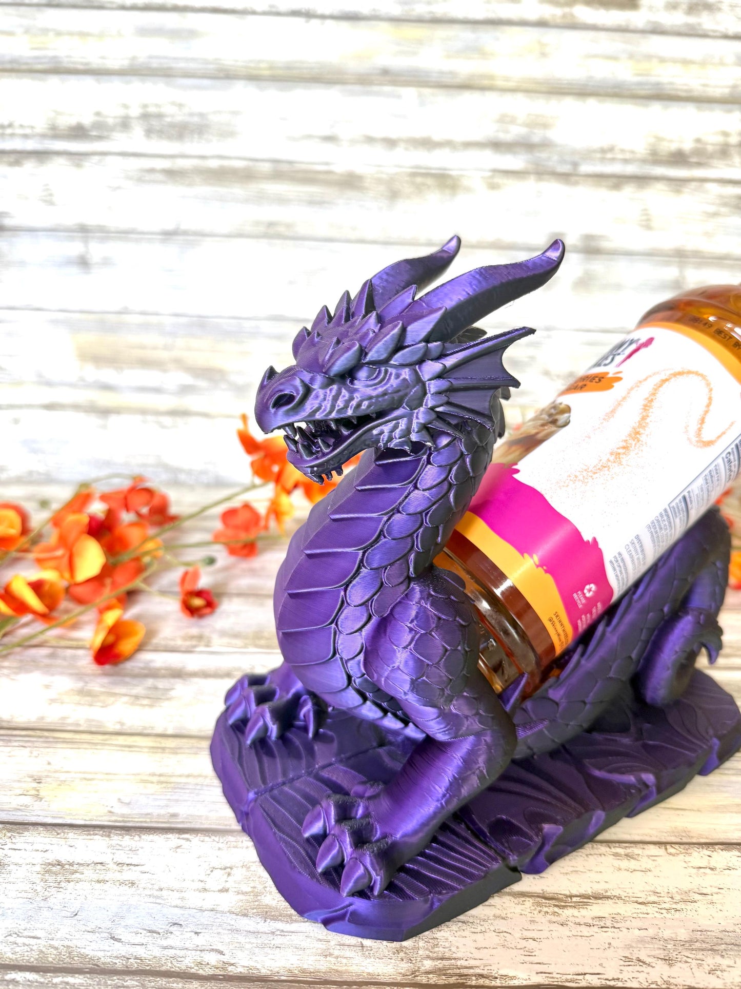 3D Dragon wine bottle holder silk Ready to ship.