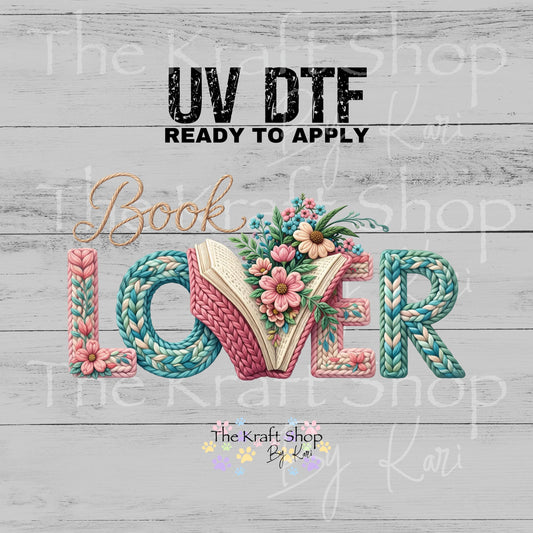 UV DTF Book Lover Yarn decal, tumbler decal, permanent sticker. #4629