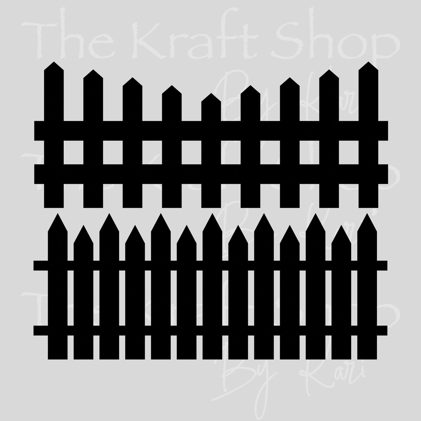 UV DTF Fence 2pk black or white mixed media Element sheet 9x9 decal #10434