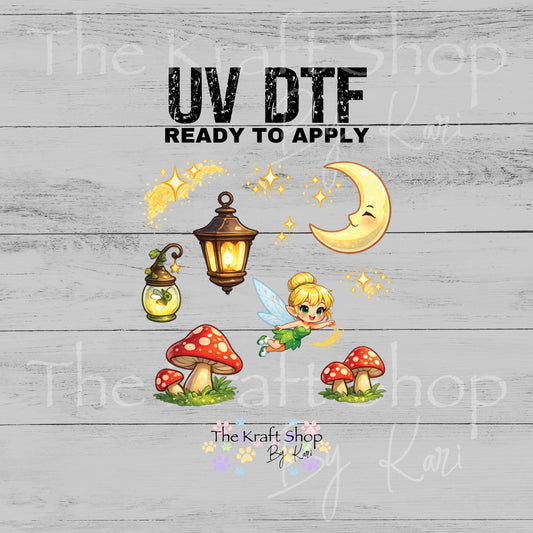 UV DTF Cute Tink Bell Element sheet 8x8 decal #10437