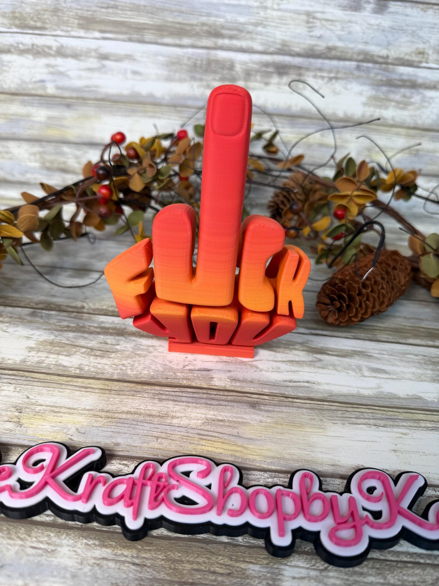 3D Ombre fuck you phone holder decoration. Ready to ship.