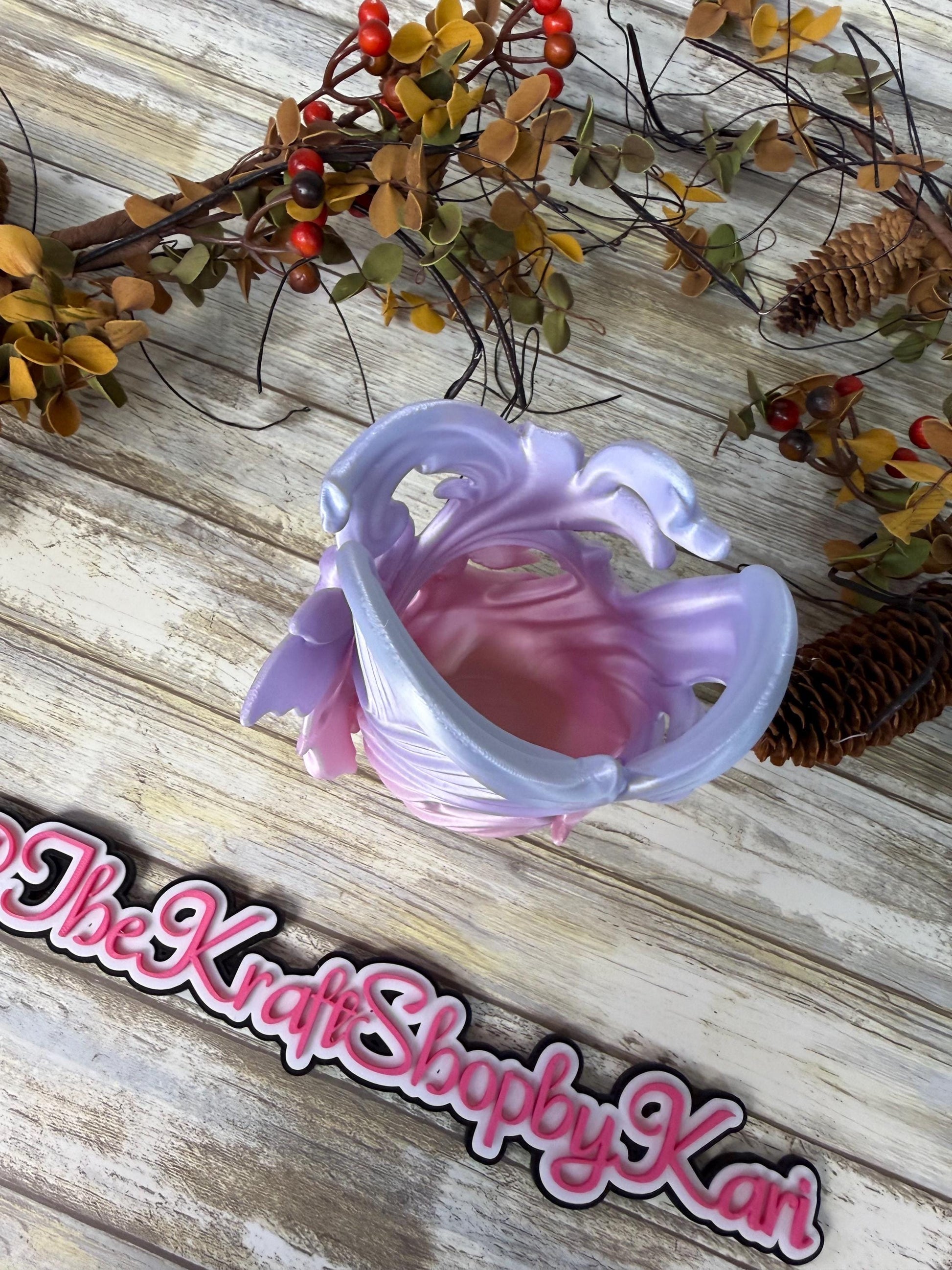 3D Ombre dried flower fairy vase decoration. Ready to ship.