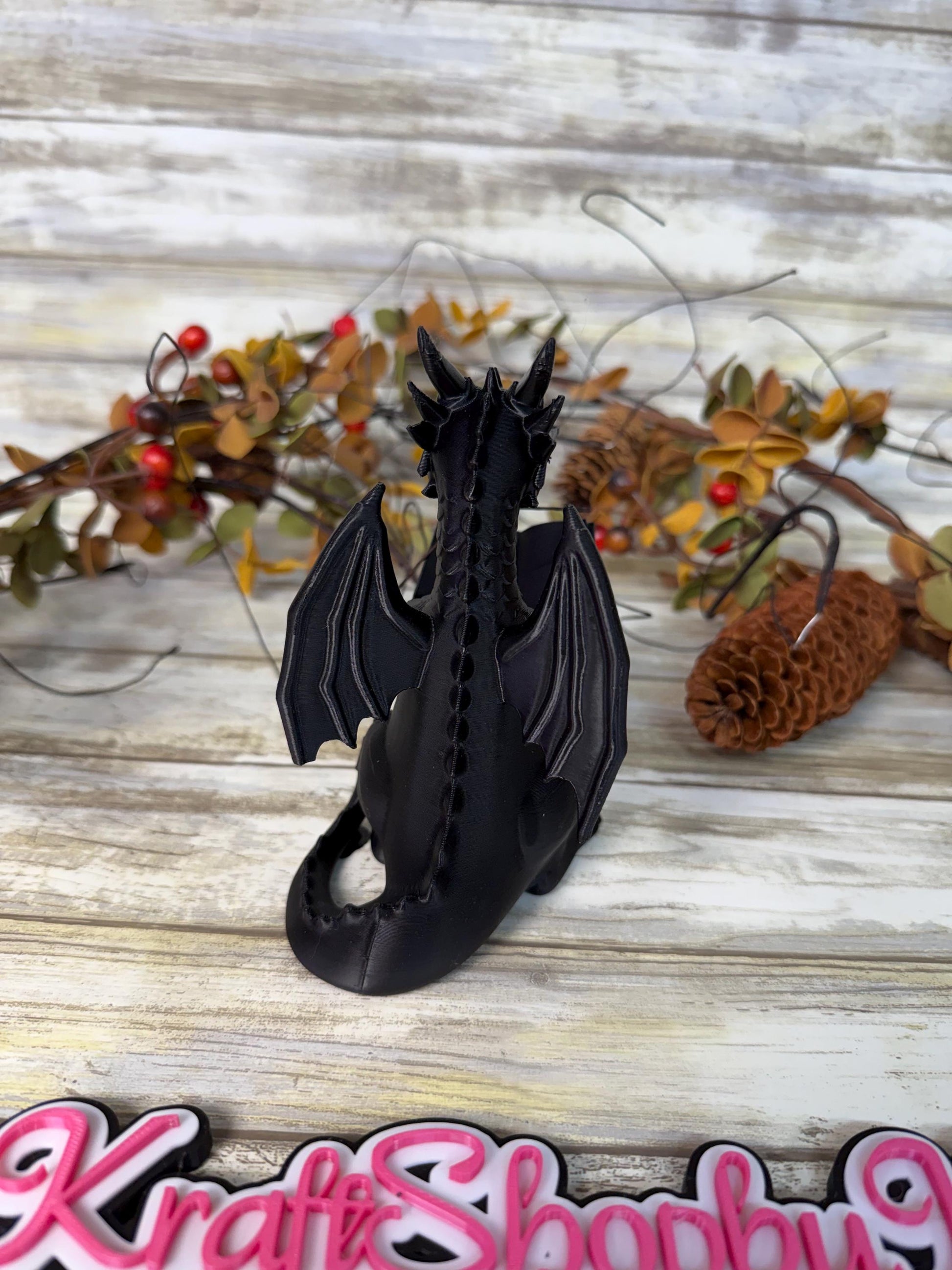 3D Dragon with glasses reading a book decoration. Ready to ship.