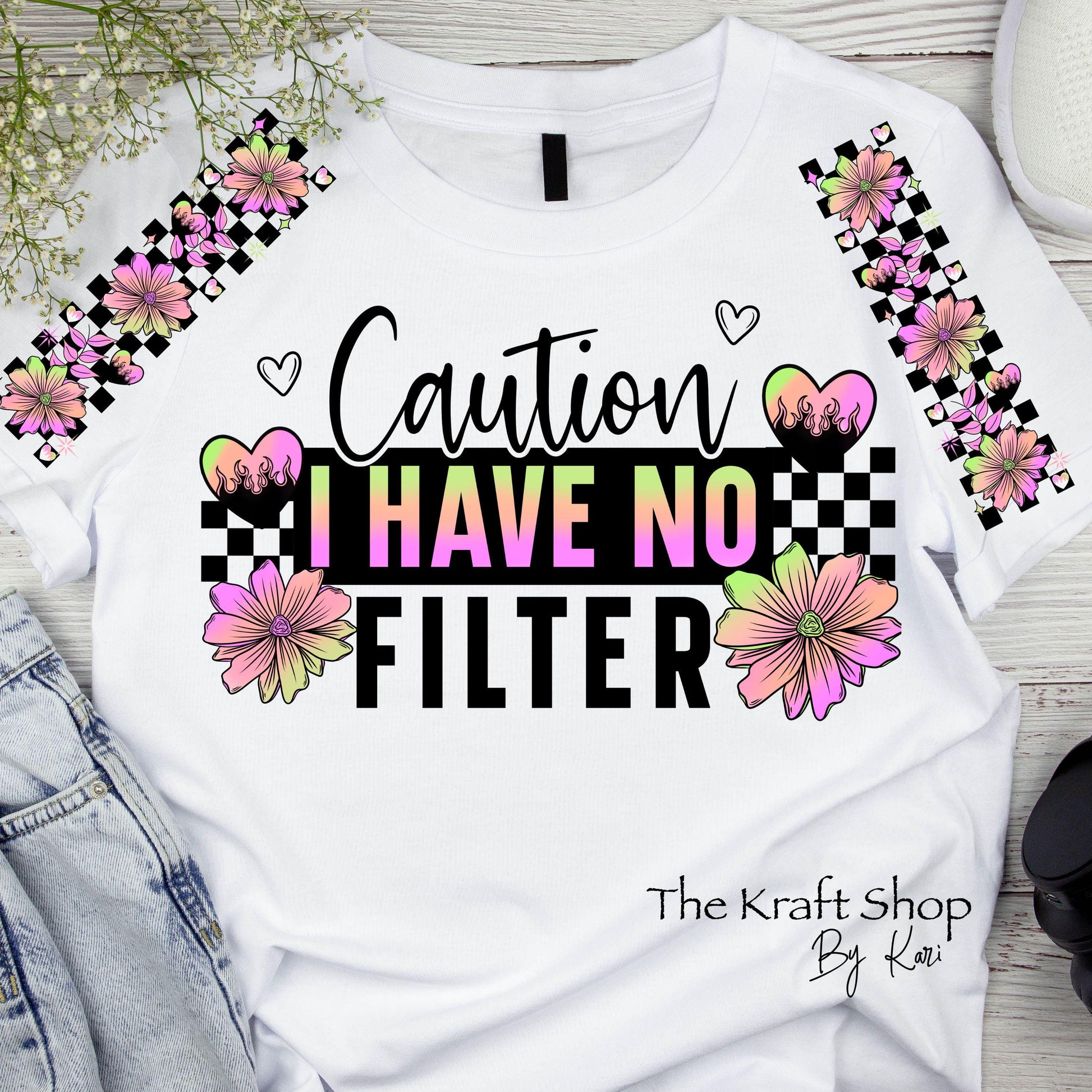 DTF ready to press transfer Caution I have no filter shirt transfer, DTF Print #11616