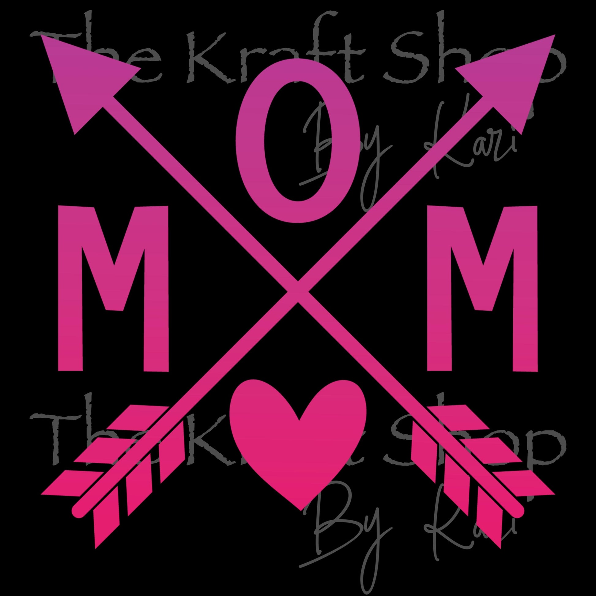 UV DTF Mom arrow ombre pinks decal, tumbler decal, permanent sticker. #4631