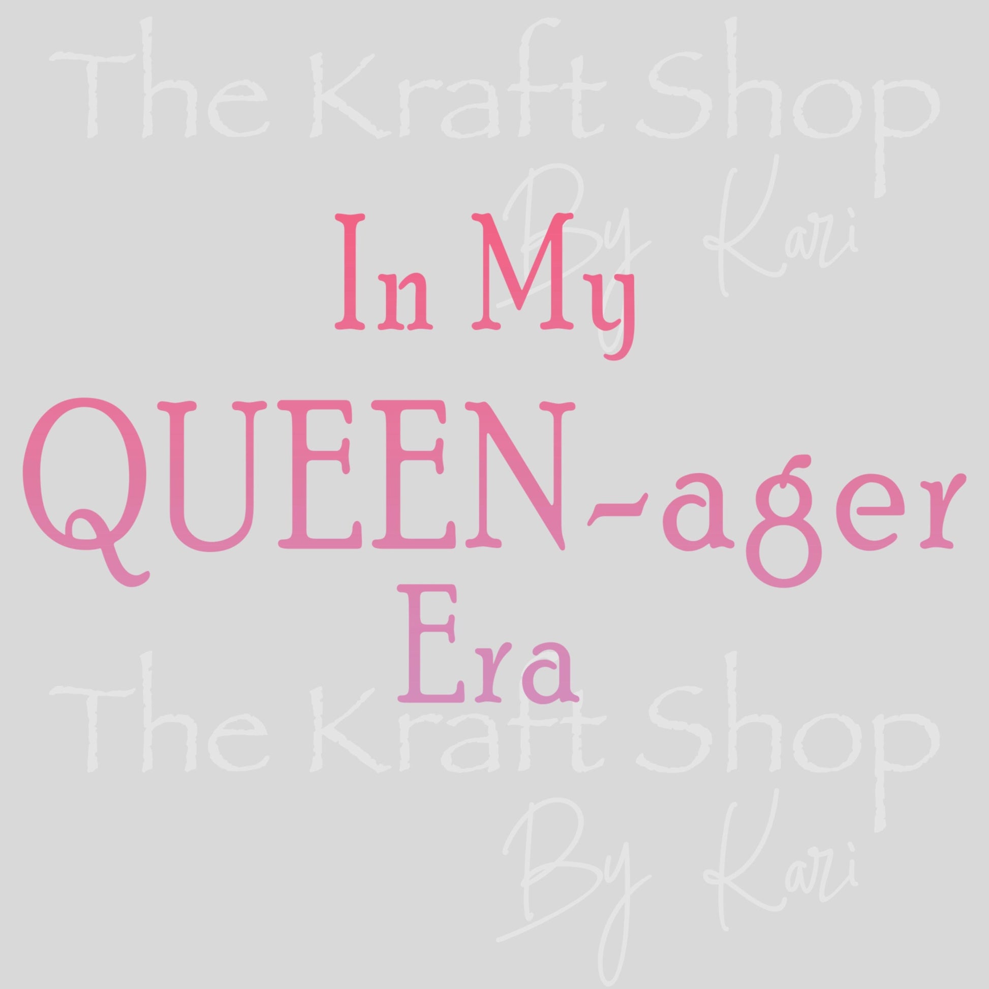 UV DTF In My Queen - ager Era gen x tumbler decal, permanent sticker. #4634
