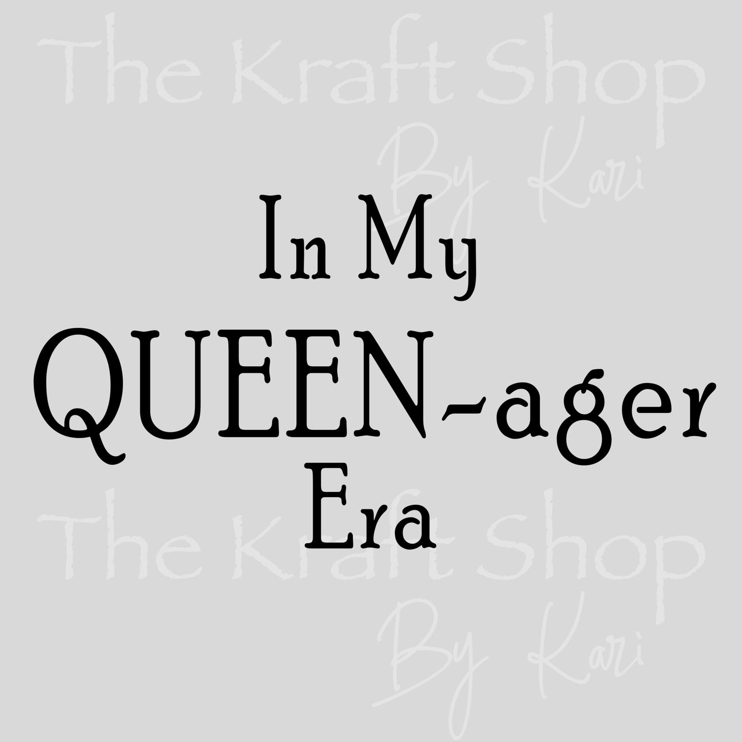 UV DTF In My Queen - ager Era gen x tumbler decal, permanent sticker. #4634