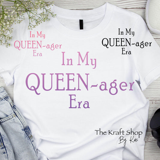 DTF ready to press transfer In My Queen - ager Era Gen X shirt transfer, DTF Print #11618