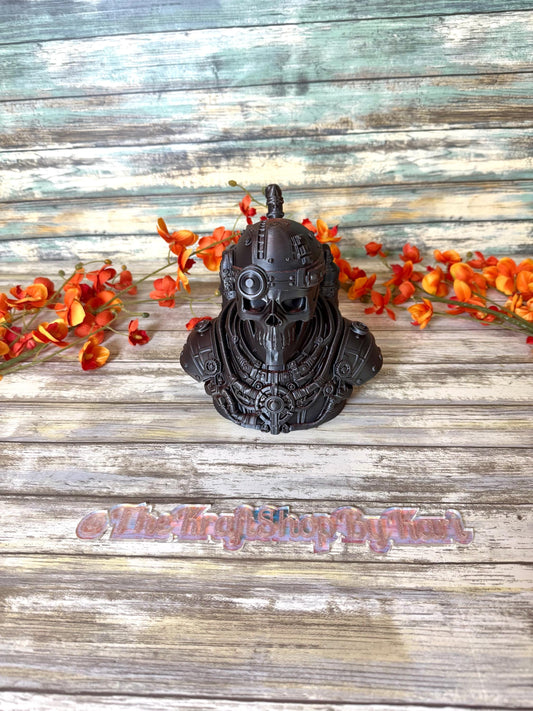 3D Steampunk skeleton head. Ready to ship.