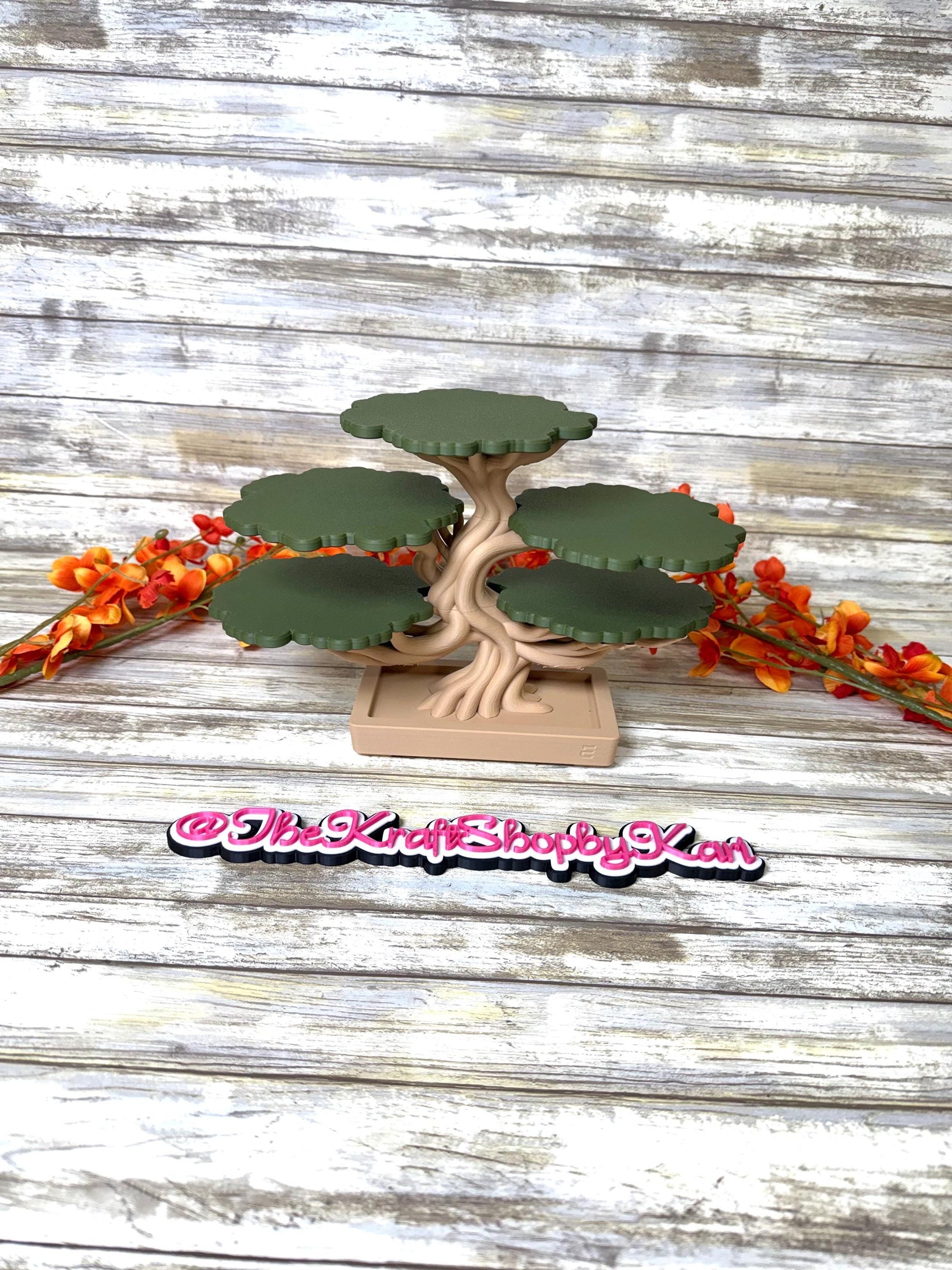 3D Bonsai tree coaster set. Ready to ship.