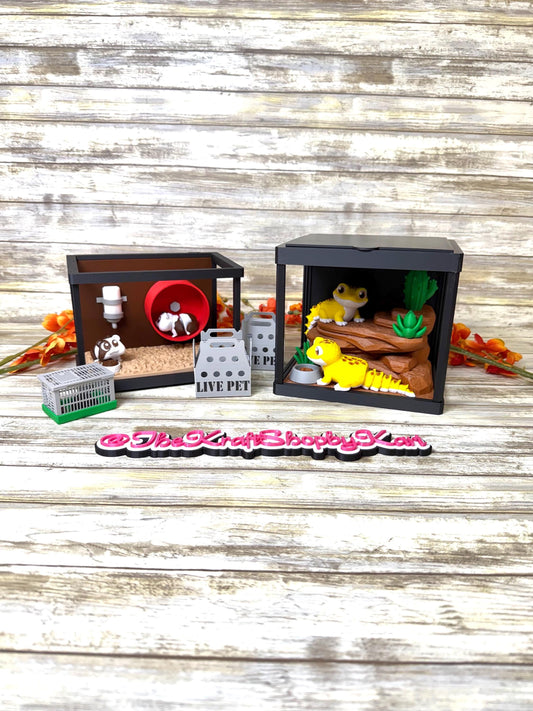 3D Hamster or Gecko cage terrarium Ready to ship.