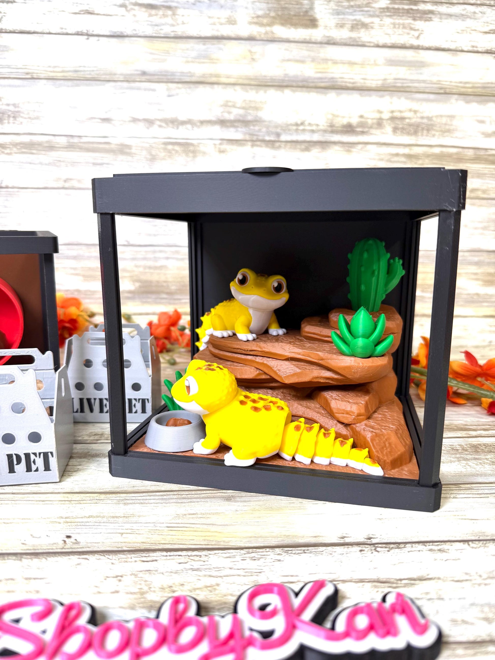 3D Hamster or Gecko cage terrarium Ready to ship.