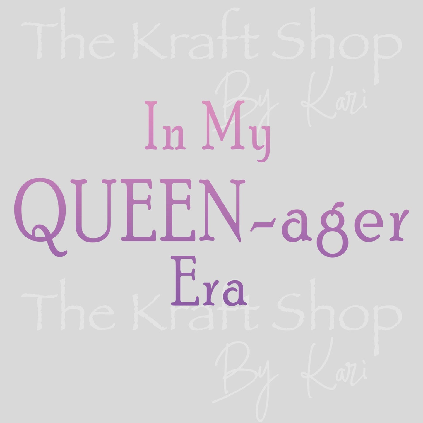UV DTF In My Queen - ager Era gen x tumbler decal, permanent sticker. #4634