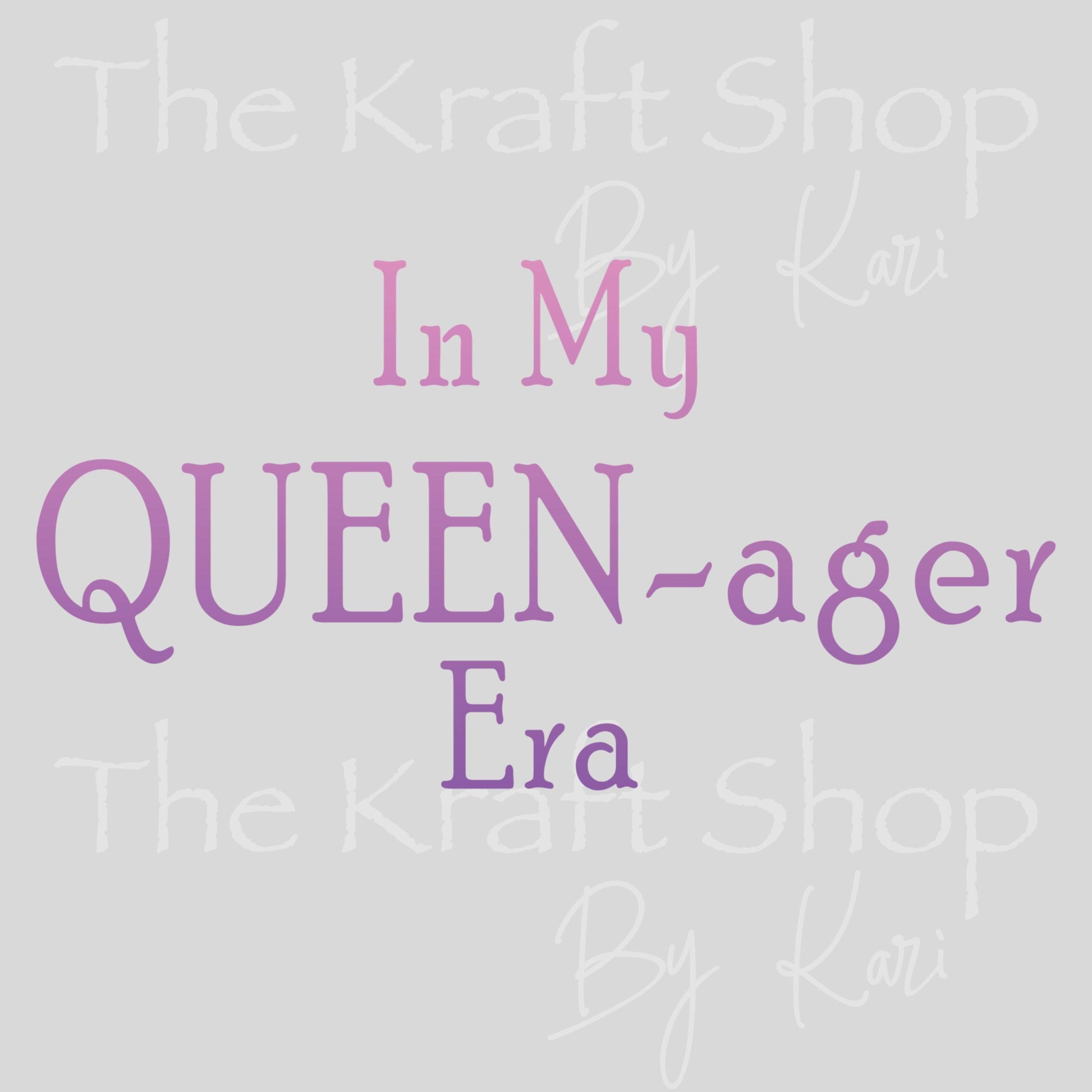UV DTF In My Queen - ager Era gen x tumbler decal, permanent sticker. #4634