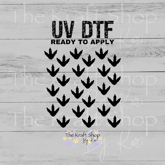 UV DTF Dinosaur feet Element sheet decal, tumbler decal, permanent sticker. #10467