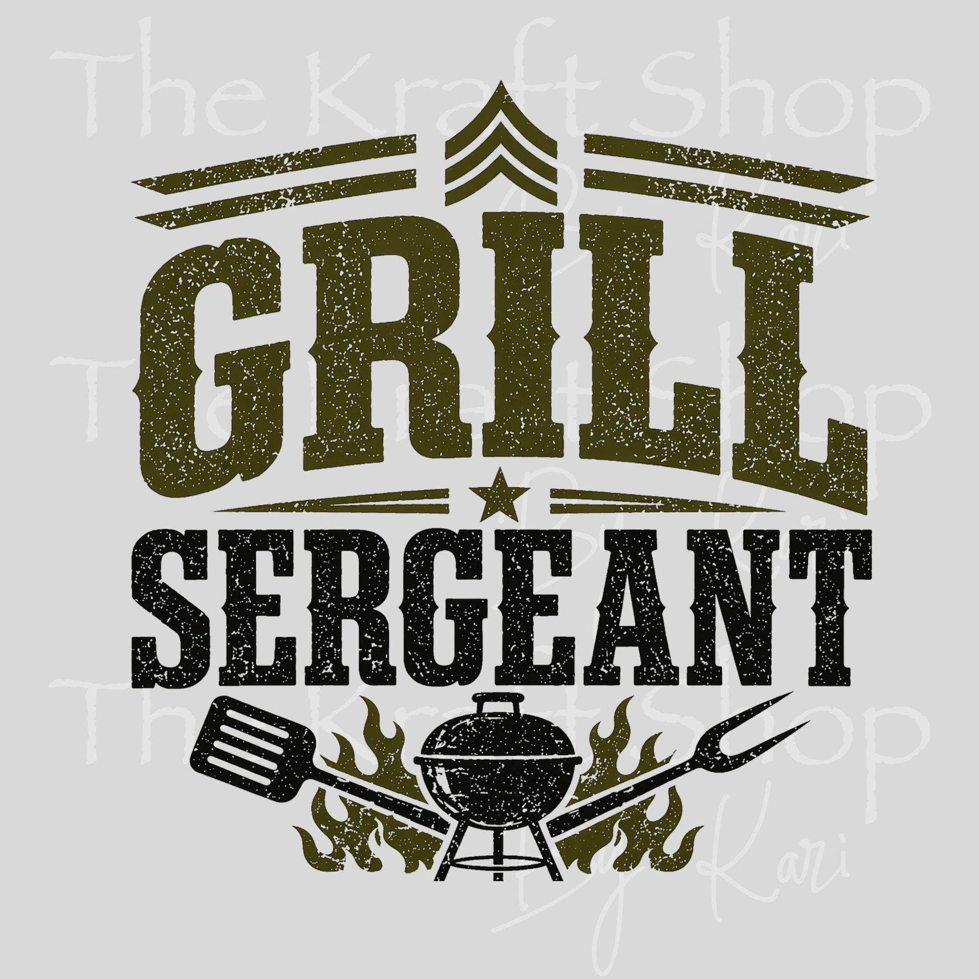 UV DTF Grill Sergeant sarcastic humor decal, tumbler decal, permanent sticker. #4683