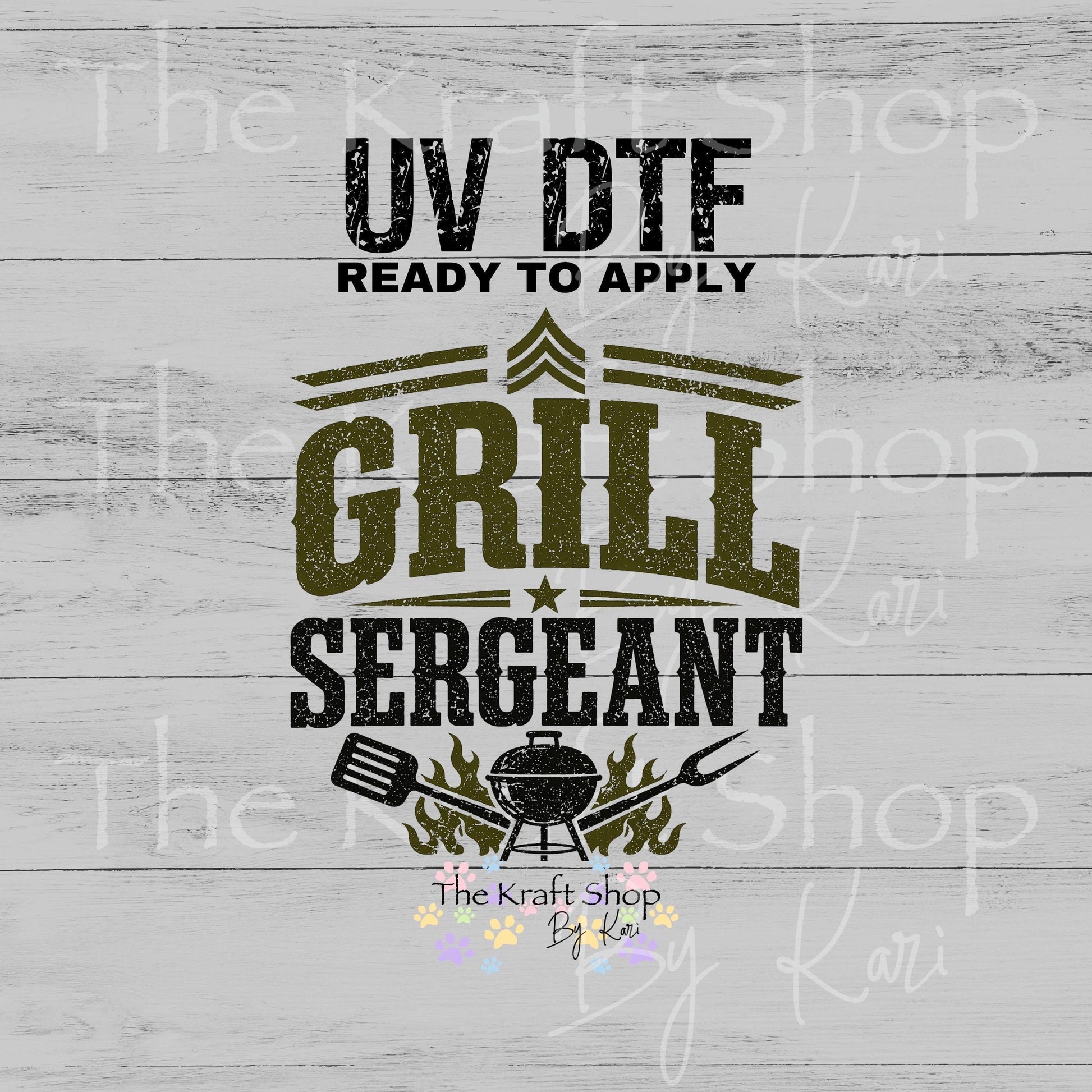 UV DTF Grill Sergeant sarcastic humor decal, tumbler decal, permanent sticker. #4683