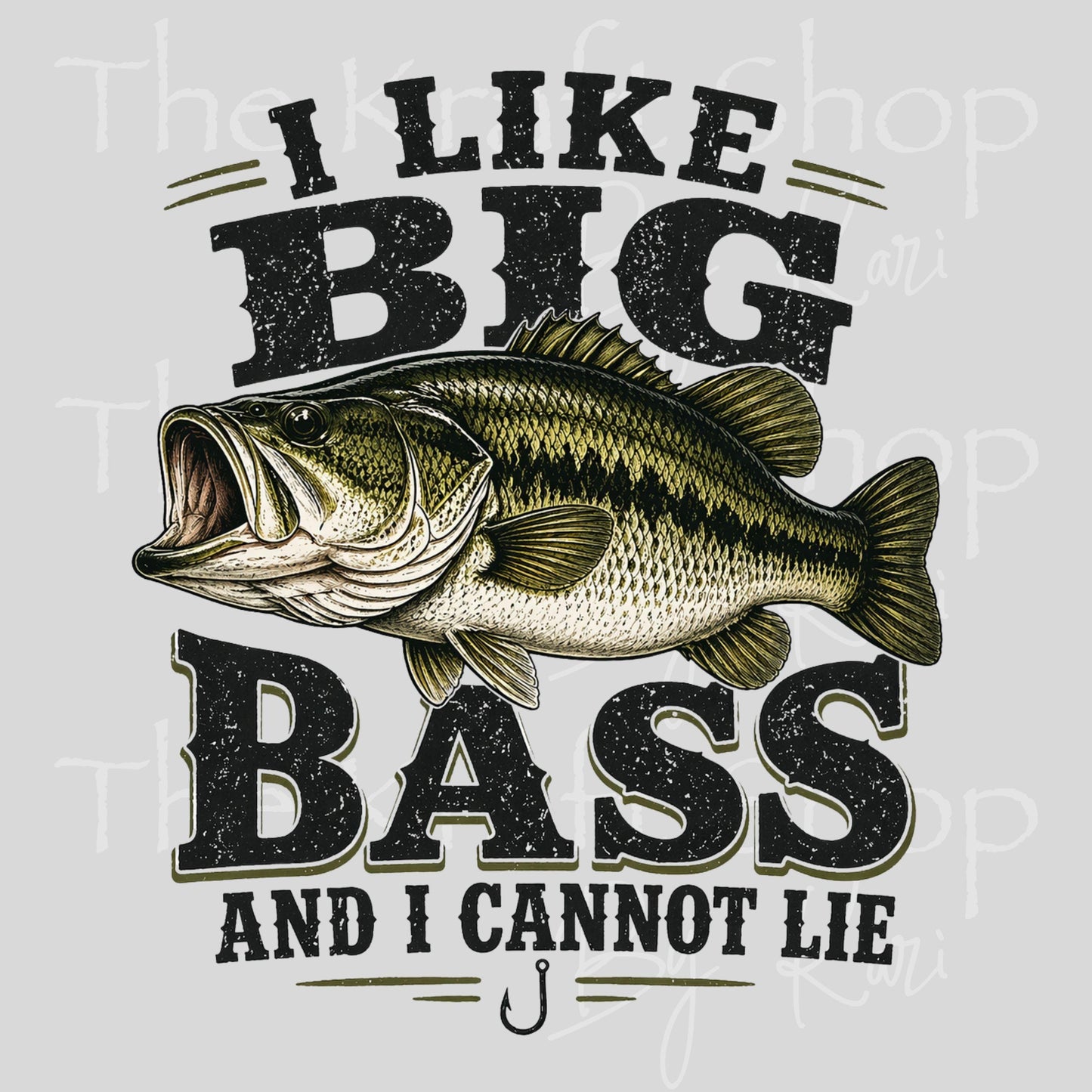 UV DTF I like big Bass and I cannot lie sarcastic humor decal, tumbler decal, permanent sticker. #4686