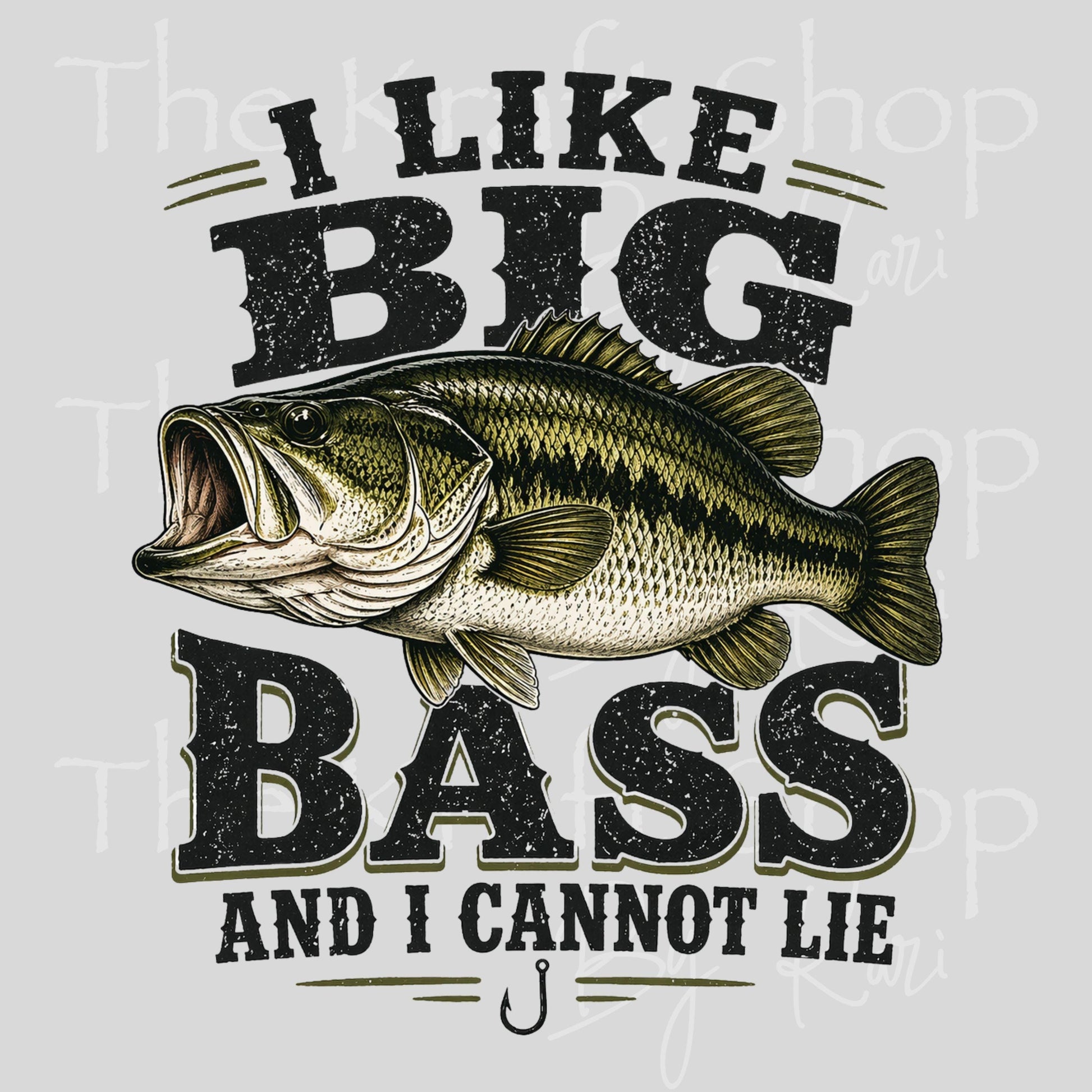 UV DTF I like big Bass and I cannot lie sarcastic humor decal, tumbler decal, permanent sticker. #4686