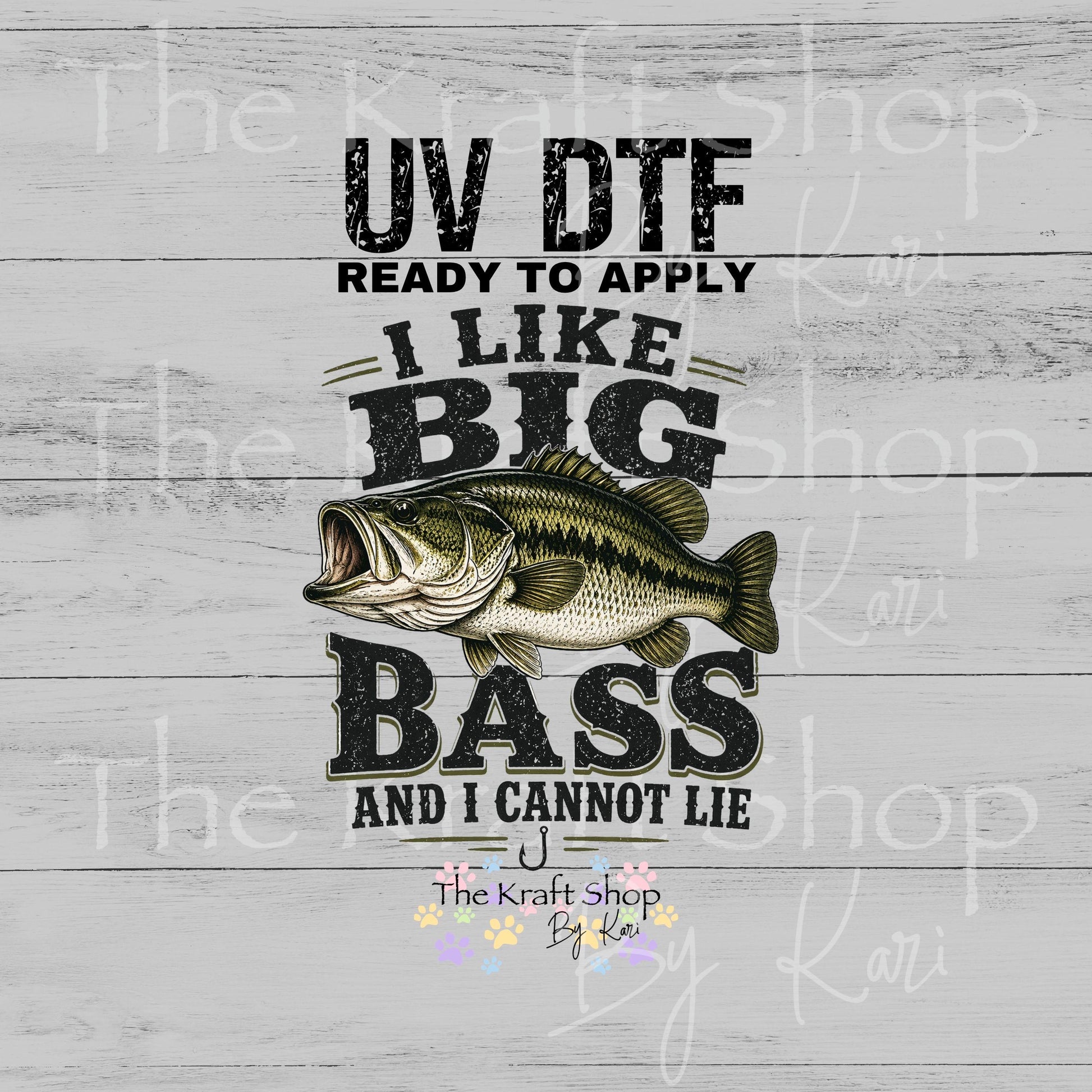 UV DTF I like big Bass and I cannot lie sarcastic humor decal, tumbler decal, permanent sticker. #4686