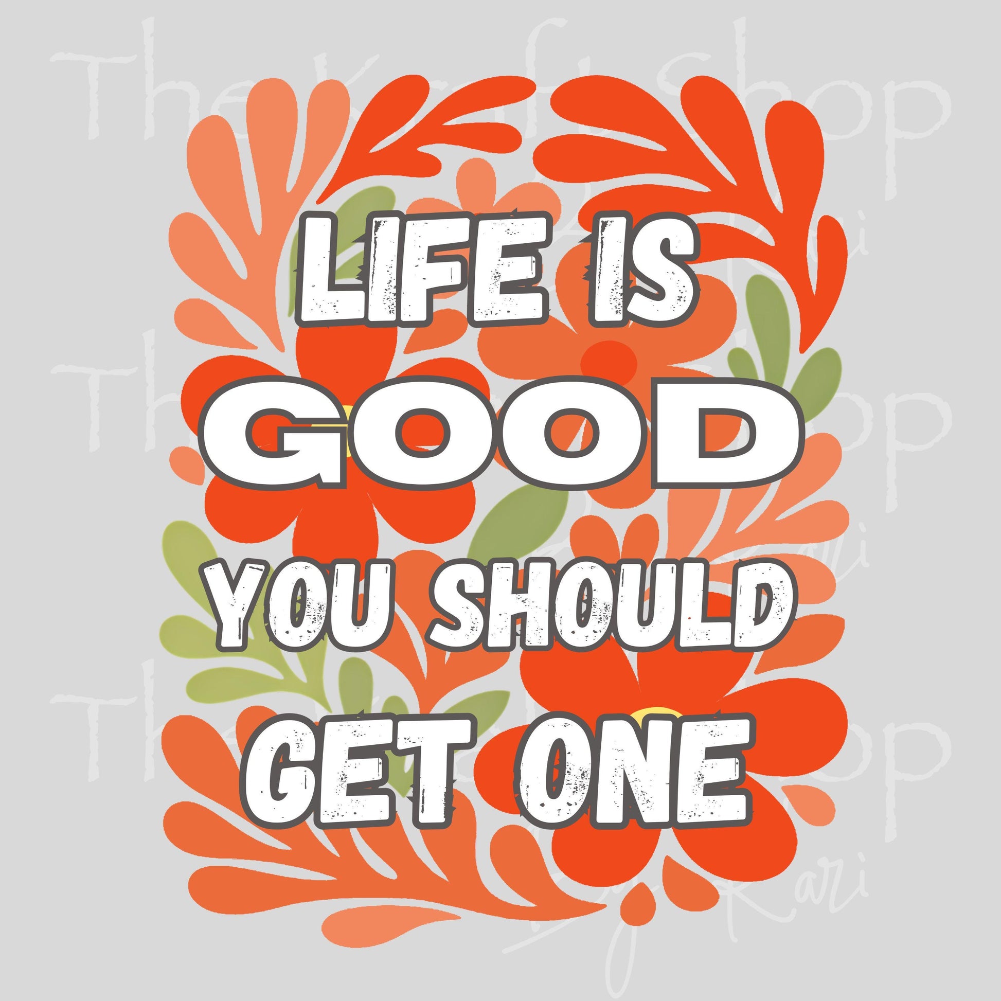 UV DTF Life is good you should get one humor decal, tumbler decal, permanent sticker. #4668