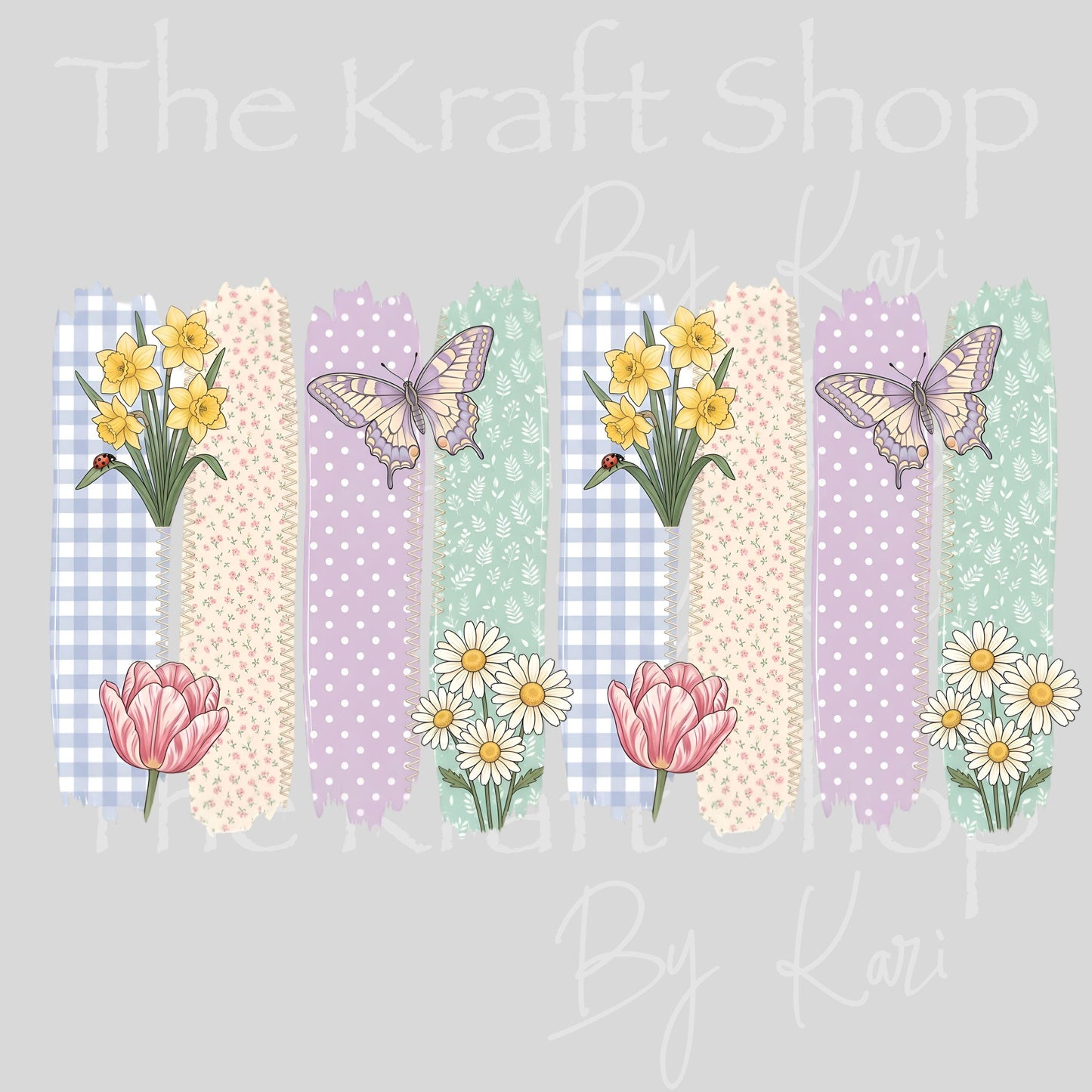 UV DTF Spring Brush Stroke wrap decals tumbler decal. Glass can wrap. Tumbler wrap #5510