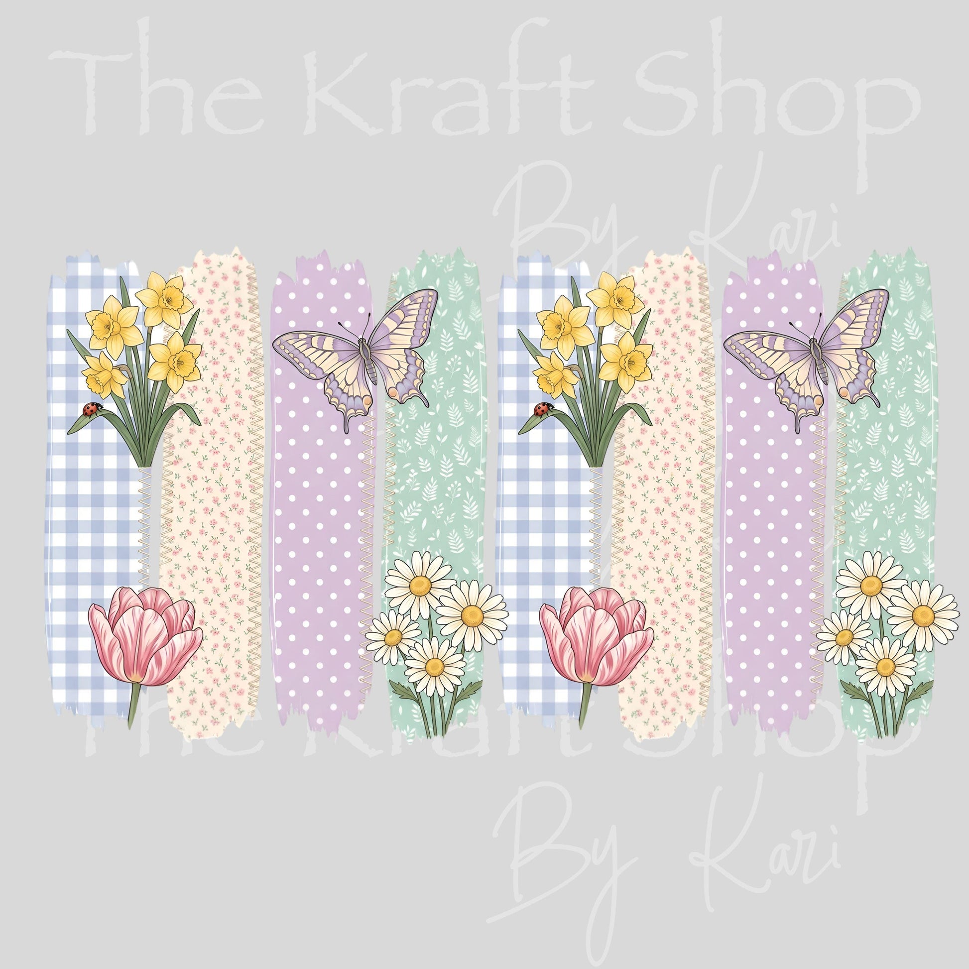 UV DTF Spring Brush Stroke wrap decals tumbler decal. Glass can wrap. Tumbler wrap #5510