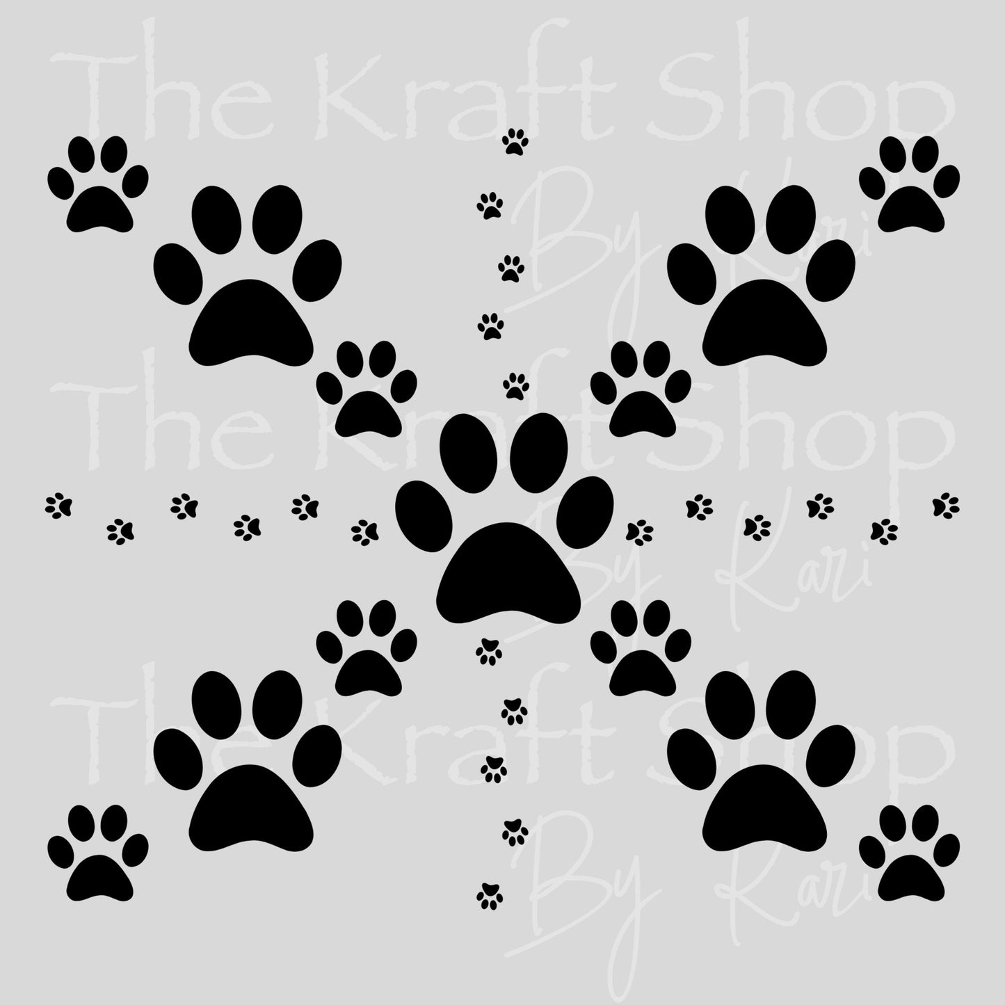UV DTF Dog Paw Template elements mixed media bundle of decals Element sheet 9x7.7 decal #10497