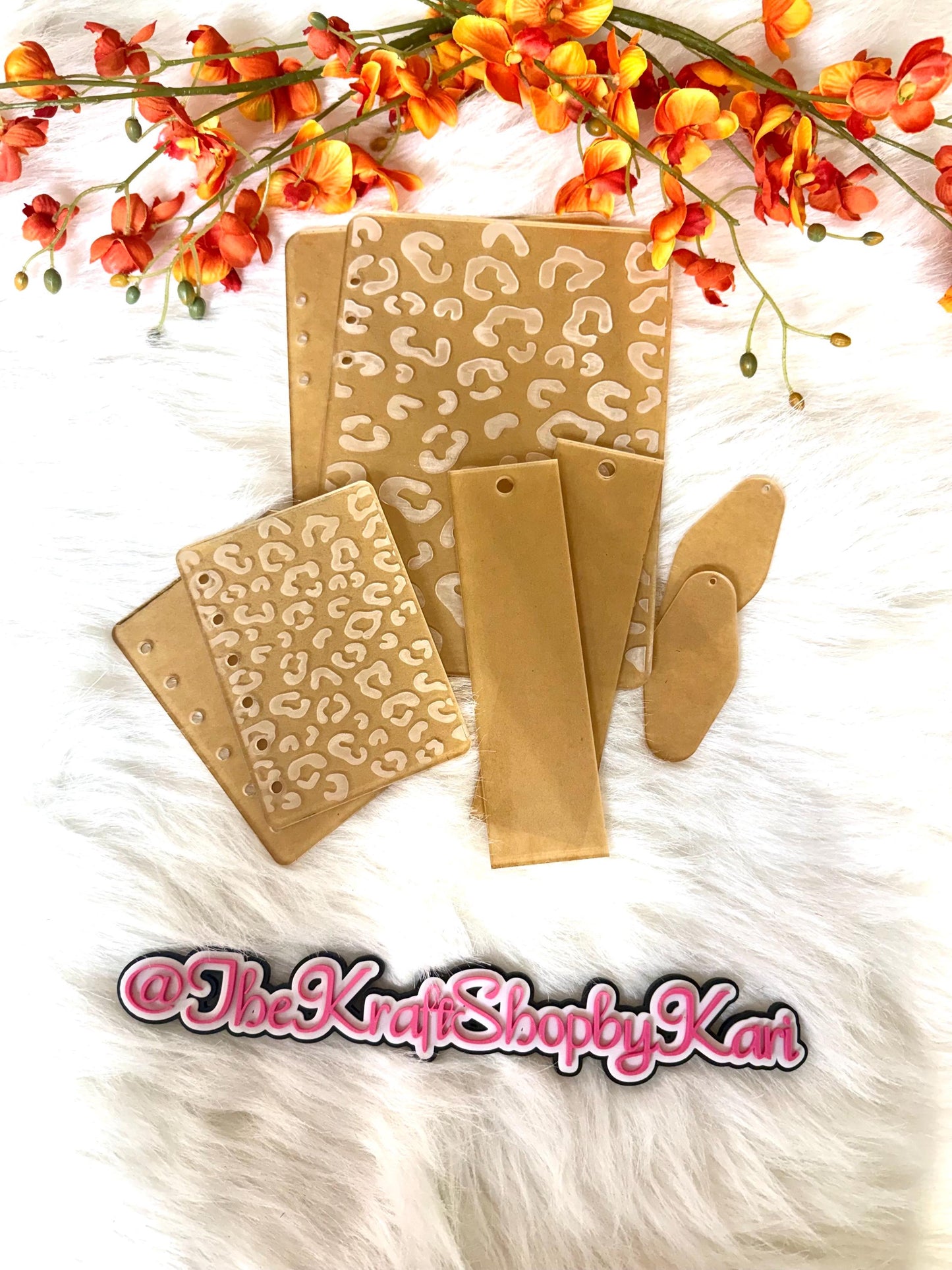 Engraved Acrylic notebook blank bundle set DIY notebook. Leopard Cheetah Highlnad Cow Be Kind