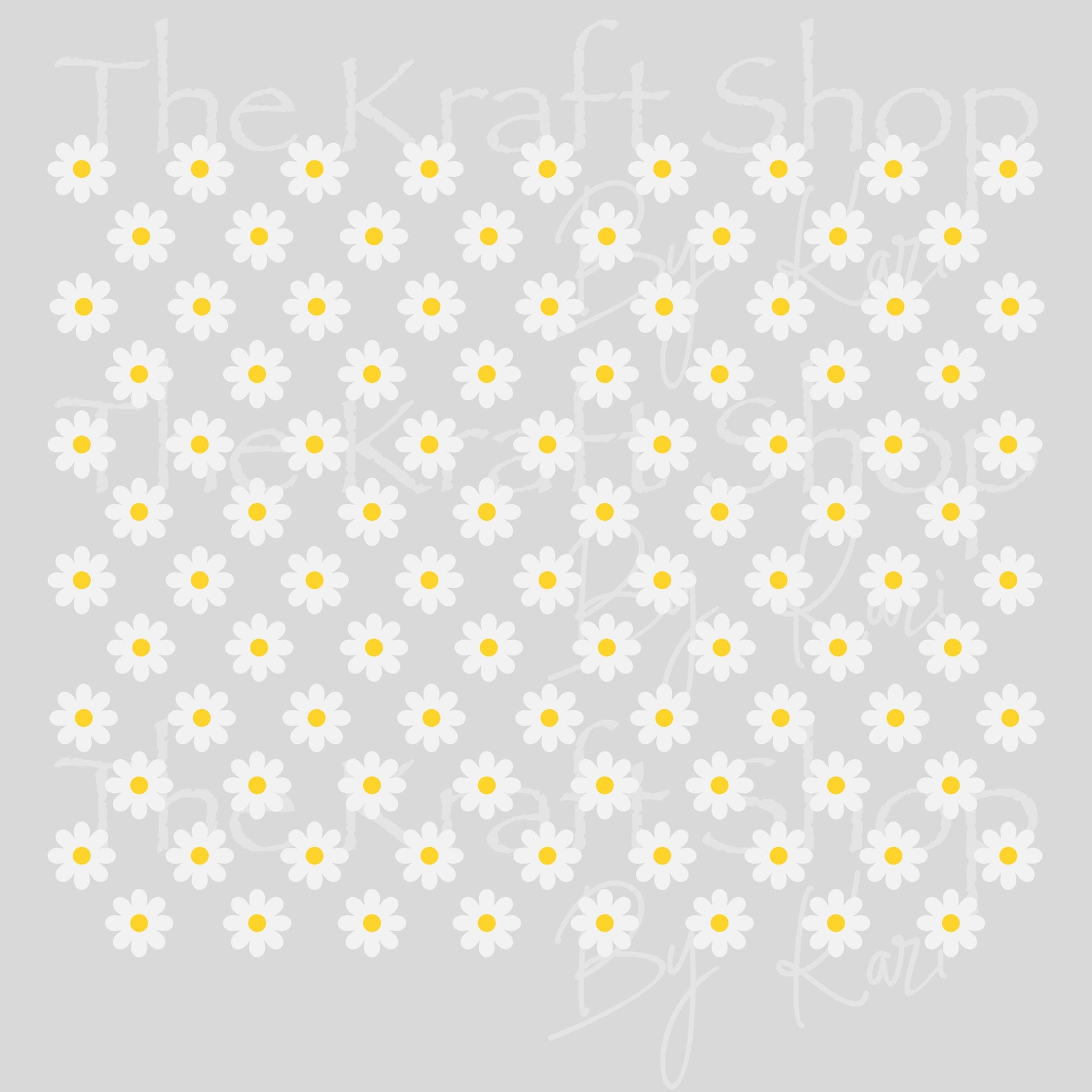 UV DTF Sticker print Daisies Element mixed media sheet 8x6.5 decal #10502