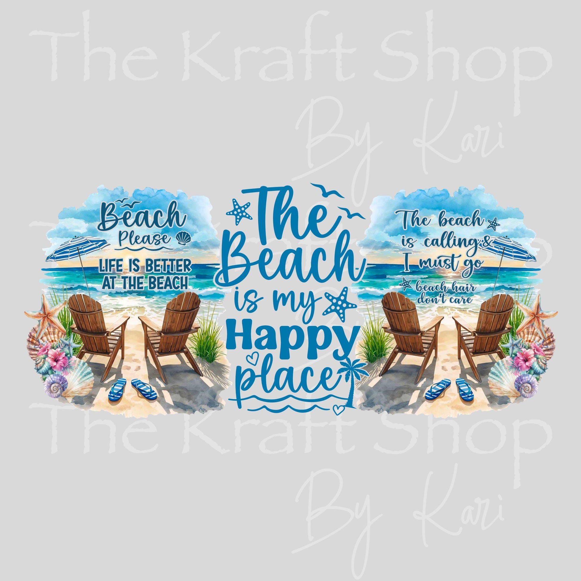 UV DTF The Beach is calling Beach Please Life is Better At The Beach wrap decals tumbler decal. Glass can wrap. Tumbler wrap #5512