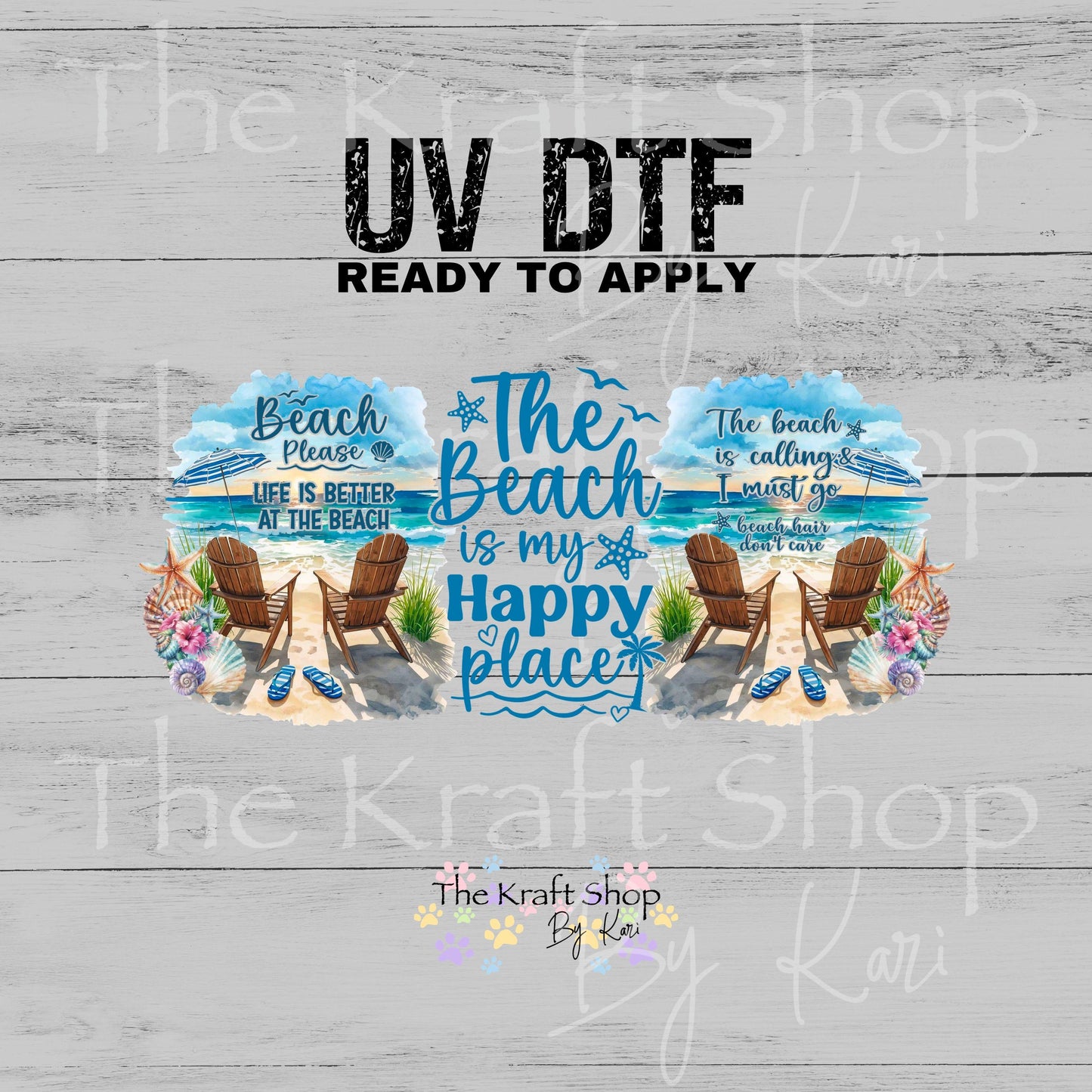 UV DTF The Beach is calling Beach Please Life is Better At The Beach wrap decals tumbler decal. Glass can wrap. Tumbler wrap #5512