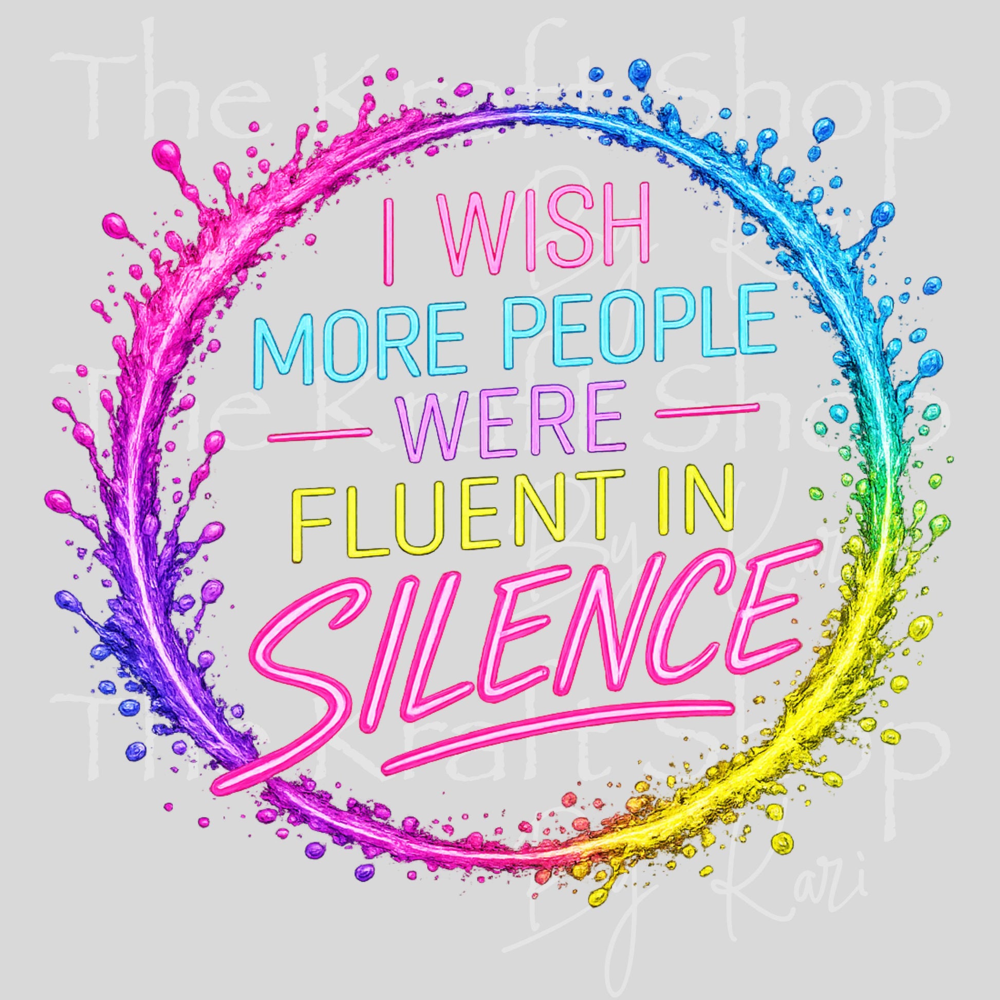 UV DTF Sticker print I wish more people were fluent in silence sarcastic humor decal, tumbler decal, permanent sticker. #4732