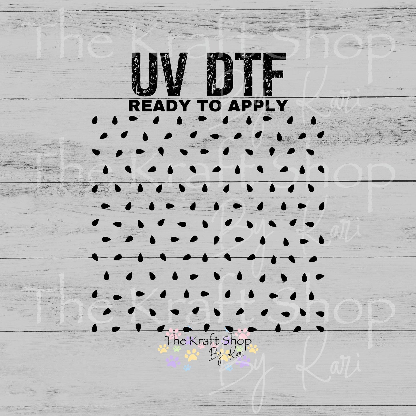 UV DTF Watermelon Seeds Element sheet 8x8 decal, tumbler decal, permanent sticker. #10511