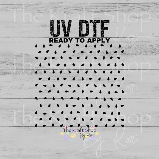 UV DTF Watermelon Seeds Element sheet 8x8 decal, tumbler decal, permanent sticker. #10511