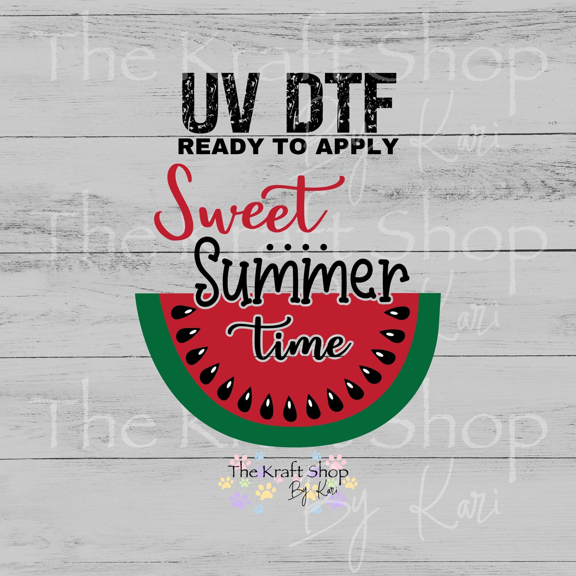 UV DTF Sweet summertime watermelon decal #4738
