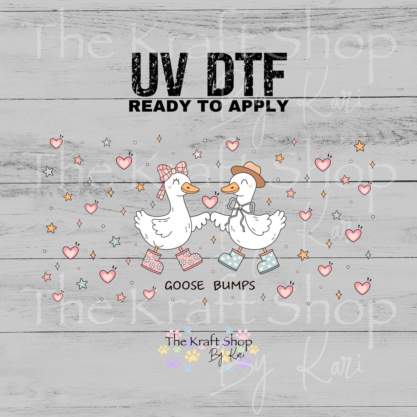 UV DTF Goose Bumps Glass can wrap decals #5528