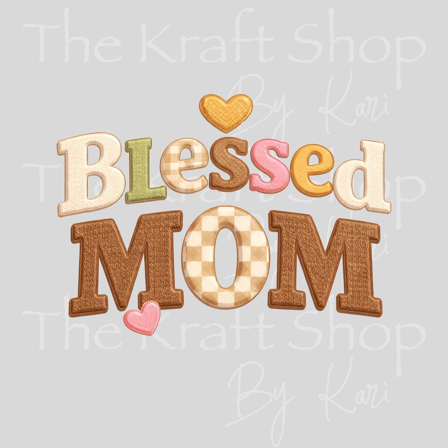UV DTF Crochet Blessed Mom or Best Mom decal #4753