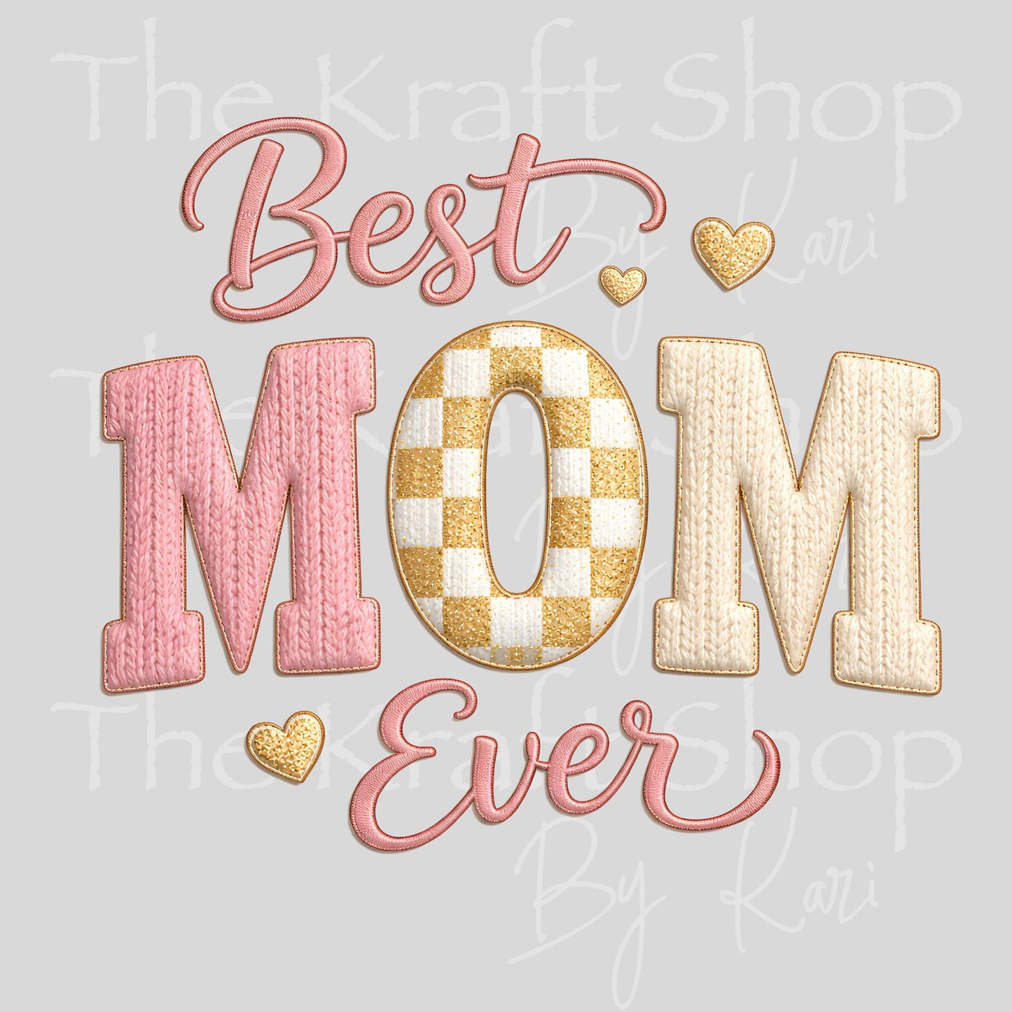 UV DTF Crochet Blessed Mom or Best Mom decal #4753