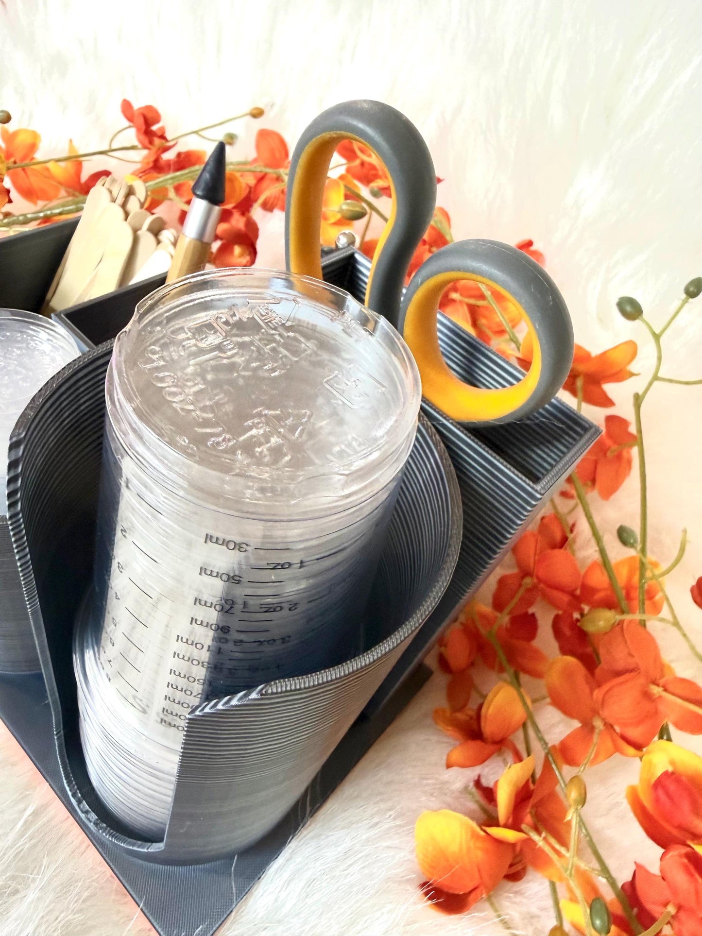 3D Epoxy UV resin caddy organizer for cups and tools