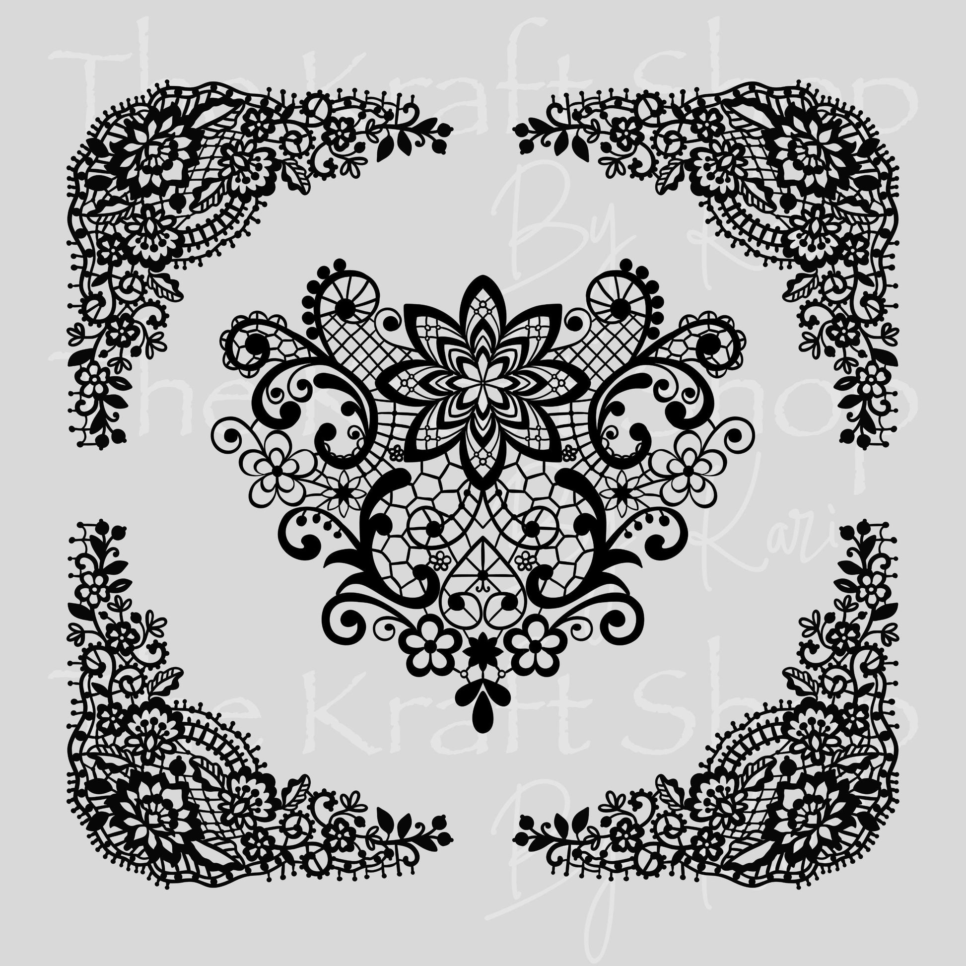 UV DTF Lace Border Element sheet 8x8 decal, tumbler decal, permanent sticker. #10510