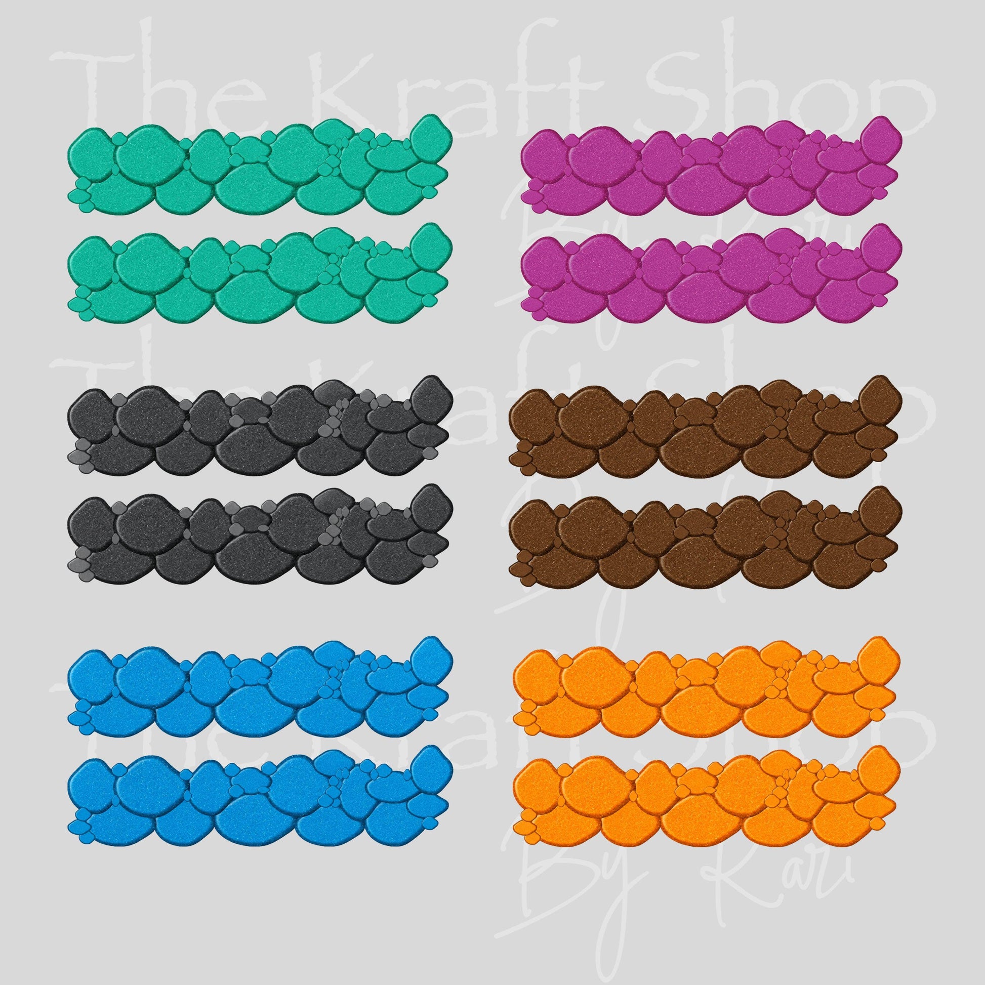 UV DTF Pebbles rock images 2pk Glass can wrap decals #5544