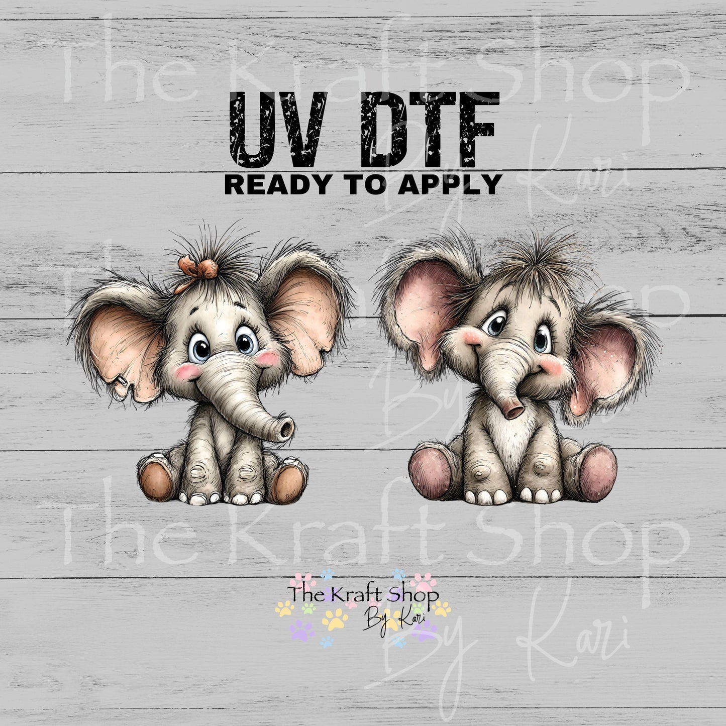 UV DTF Whimsical leopards 2pk decals, tumbler decal, permanent sticker.#1154