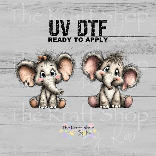 UV DTF Whimsical leopards 2pk decals, tumbler decal, permanent sticker.#1154