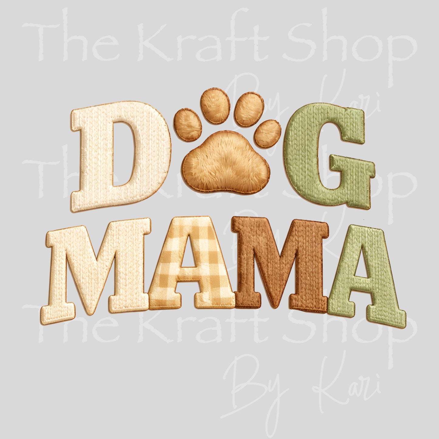 UV DTF Crochet Dog Mom or Mama decal #4754