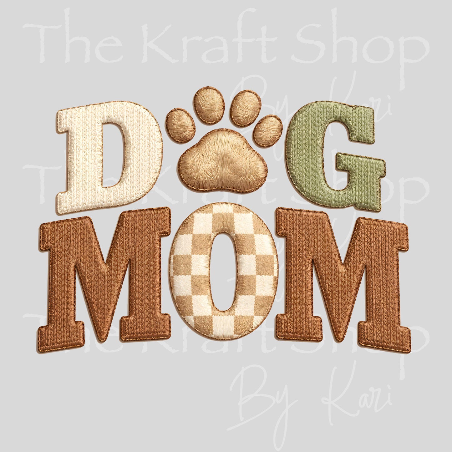 UV DTF Crochet Dog Mom or Mama decal #4754