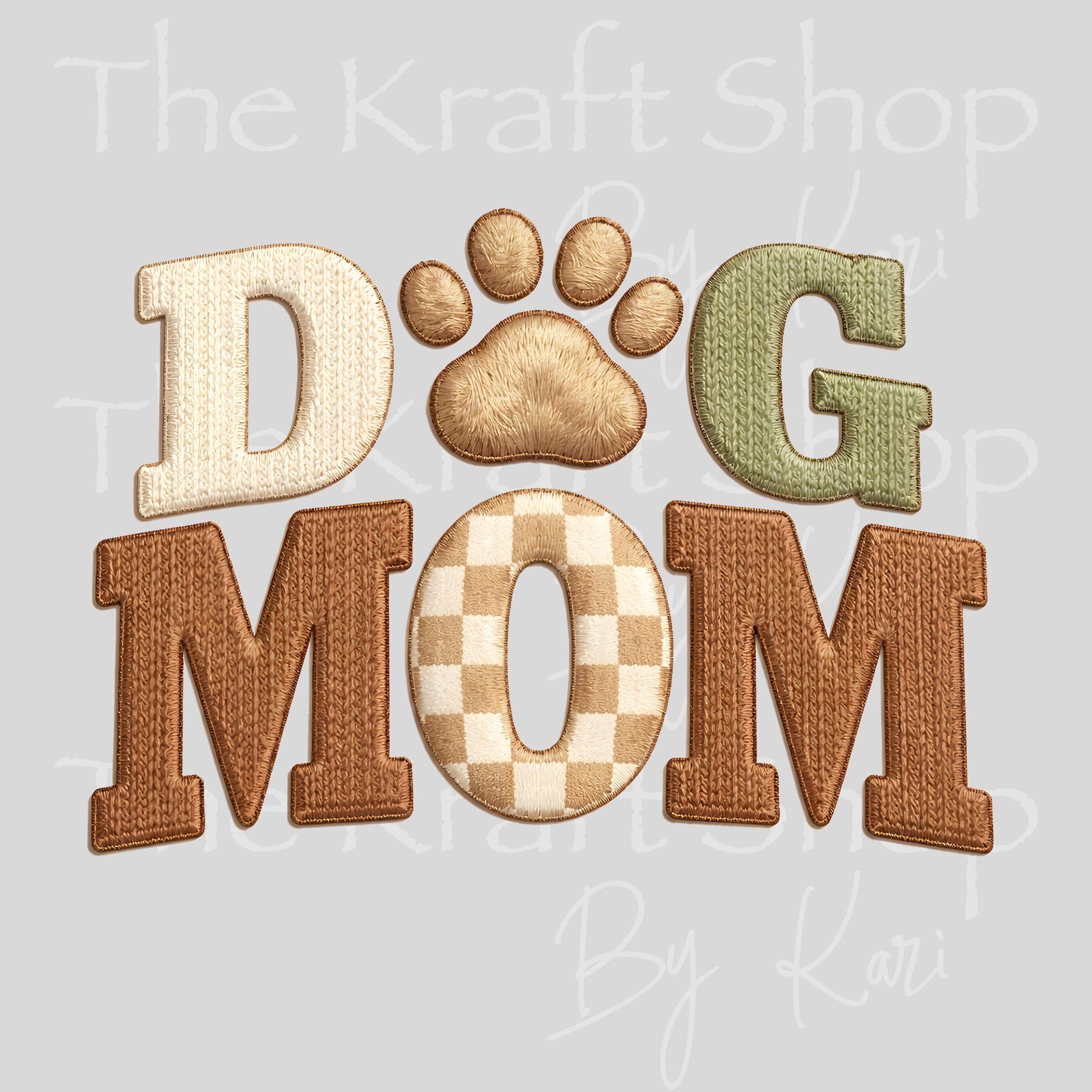 UV DTF Crochet Dog Mom or Mama decal #4754
