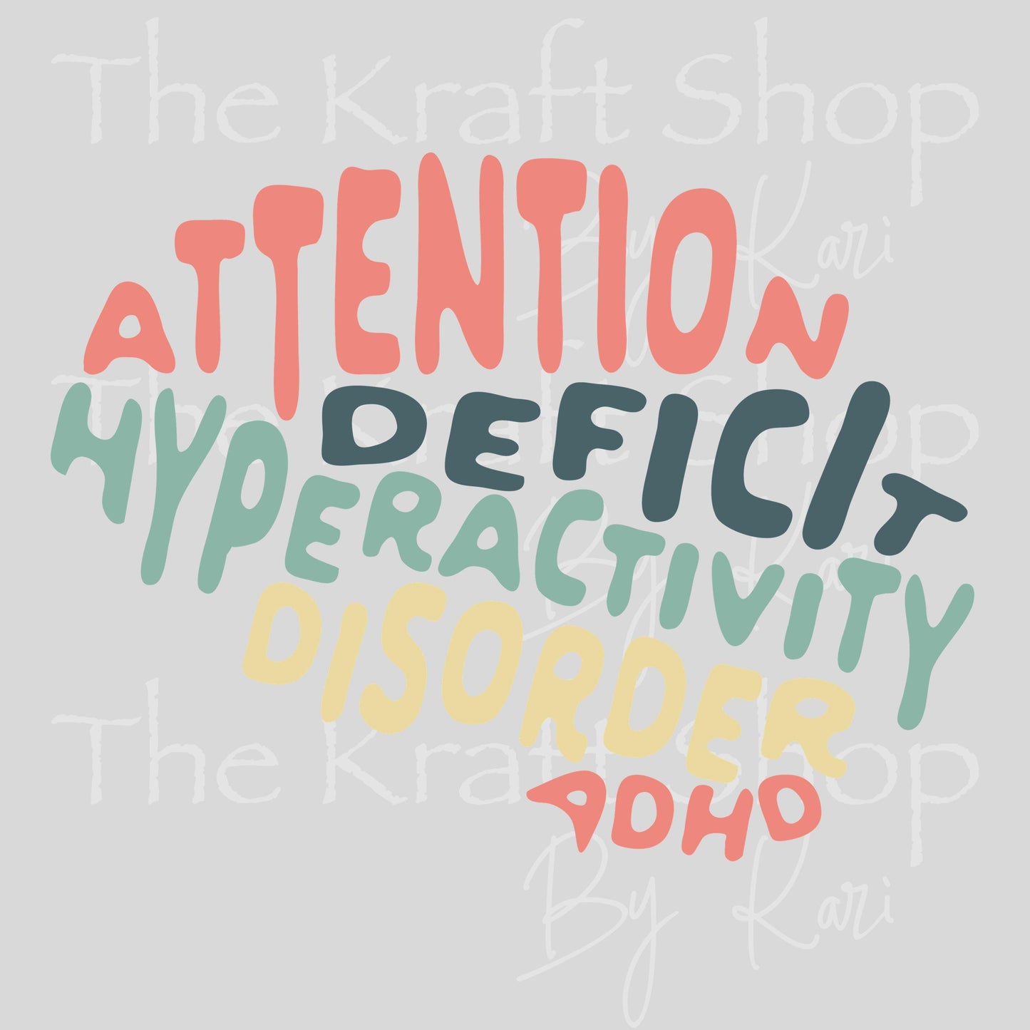 UV DTF Attention Deficit ADHD decal #4759